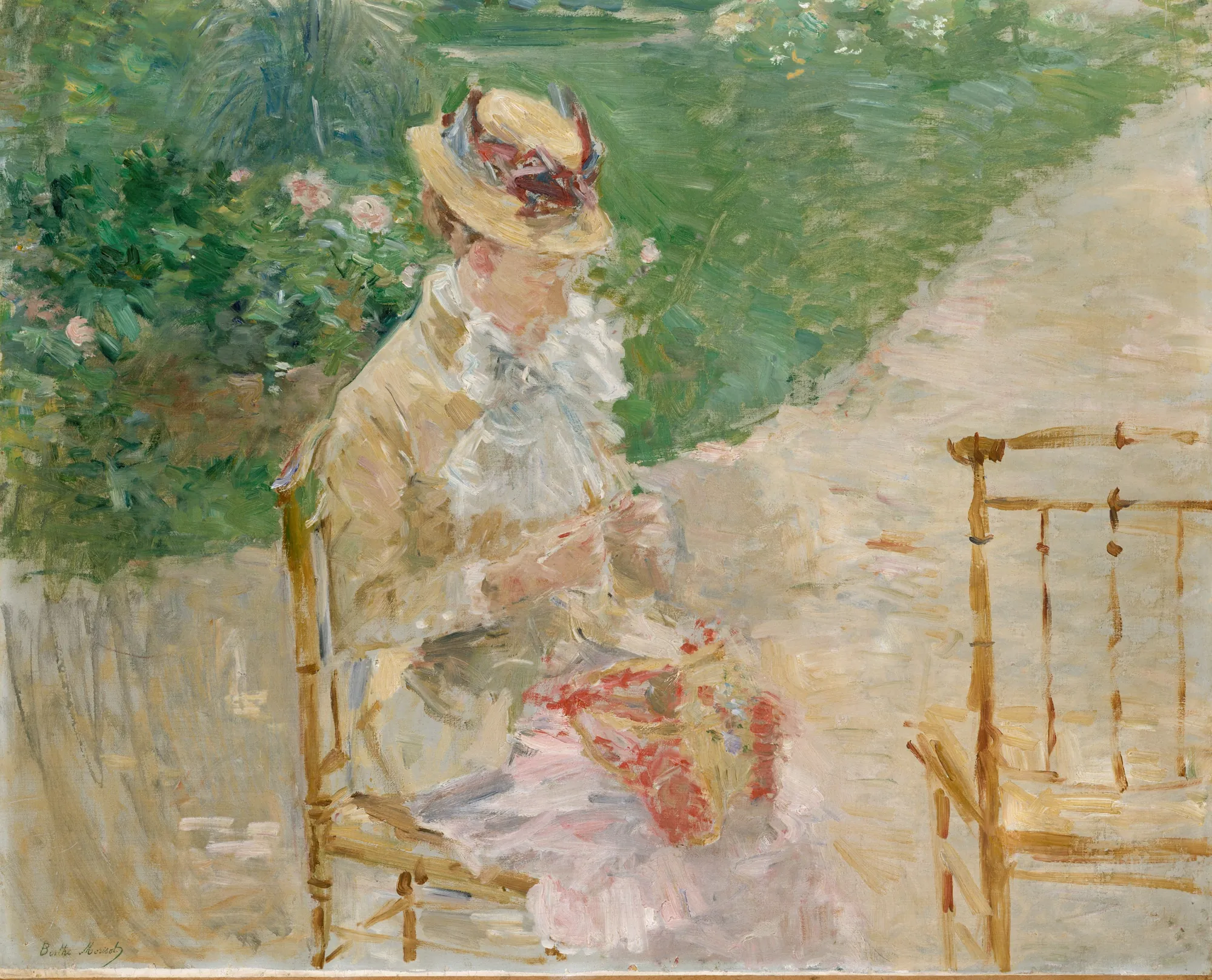 Young Woman Knitting