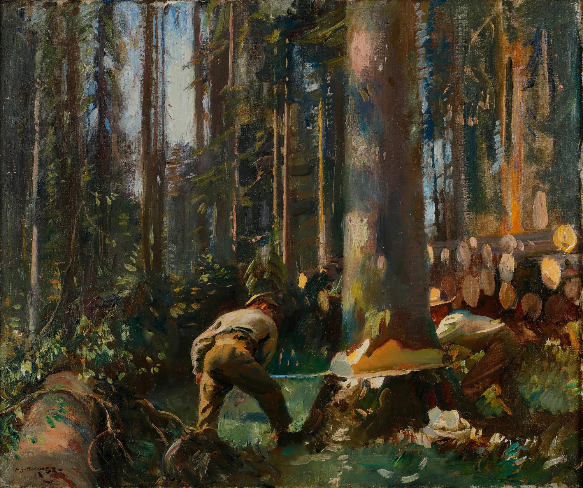 Felling a Tree in the Vosges