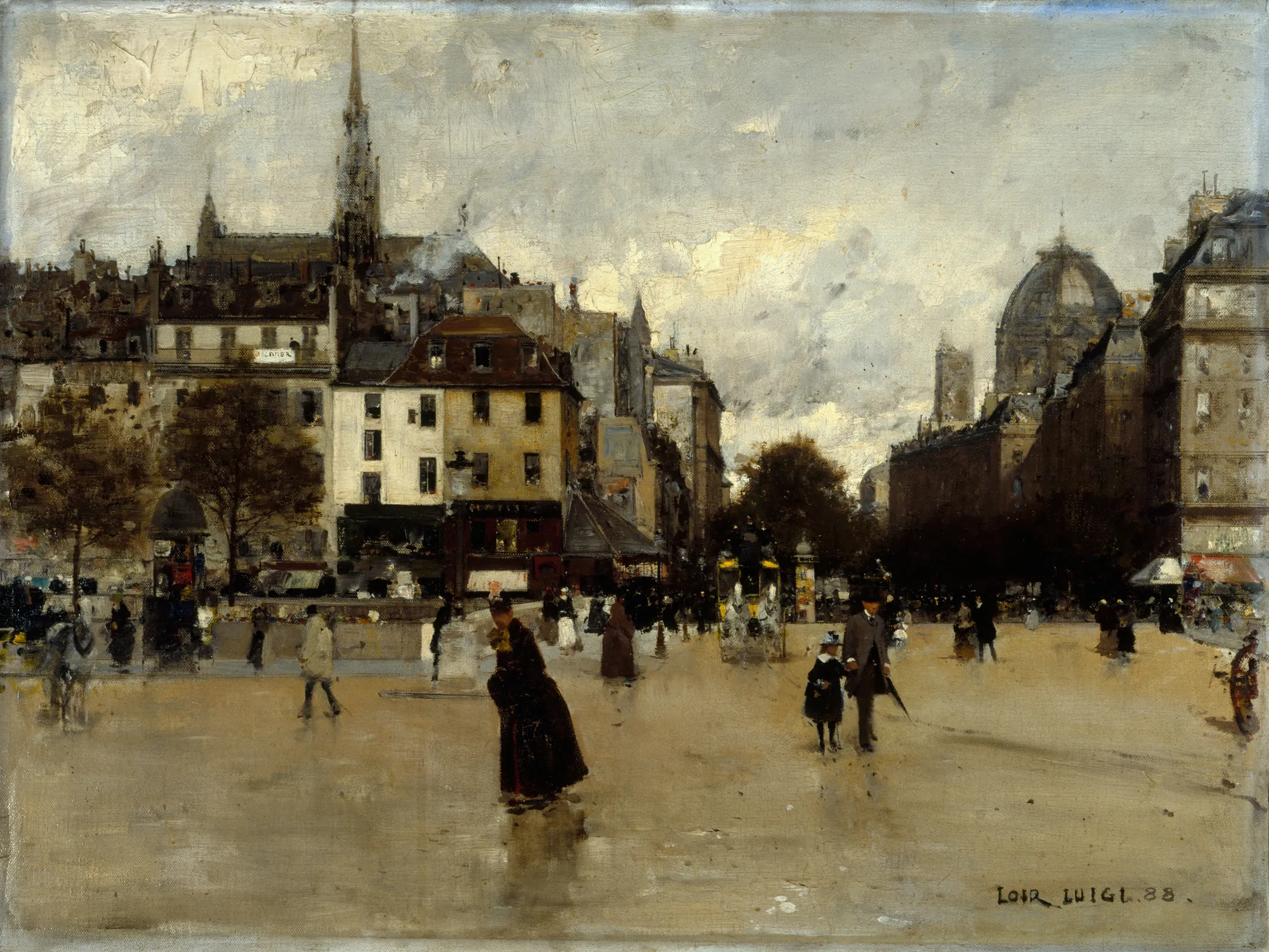 Le Boulevard du Palais, vu de la Place Saint-Michel