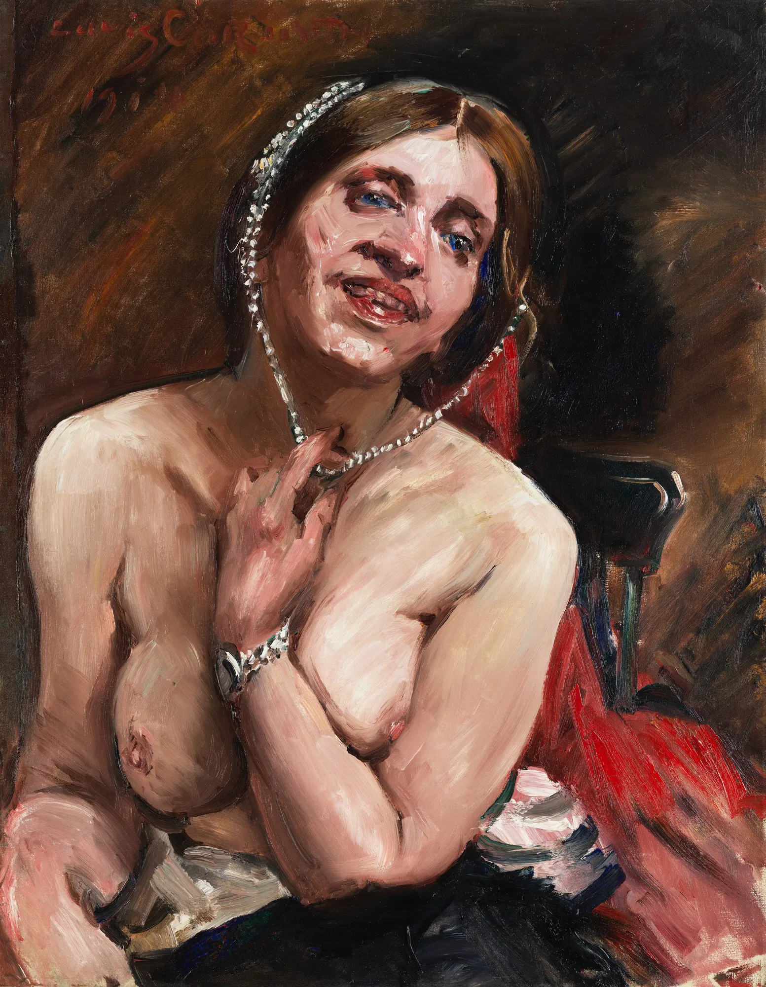 Female Semi-nude in a Chair (Gertrud Eysoldt)