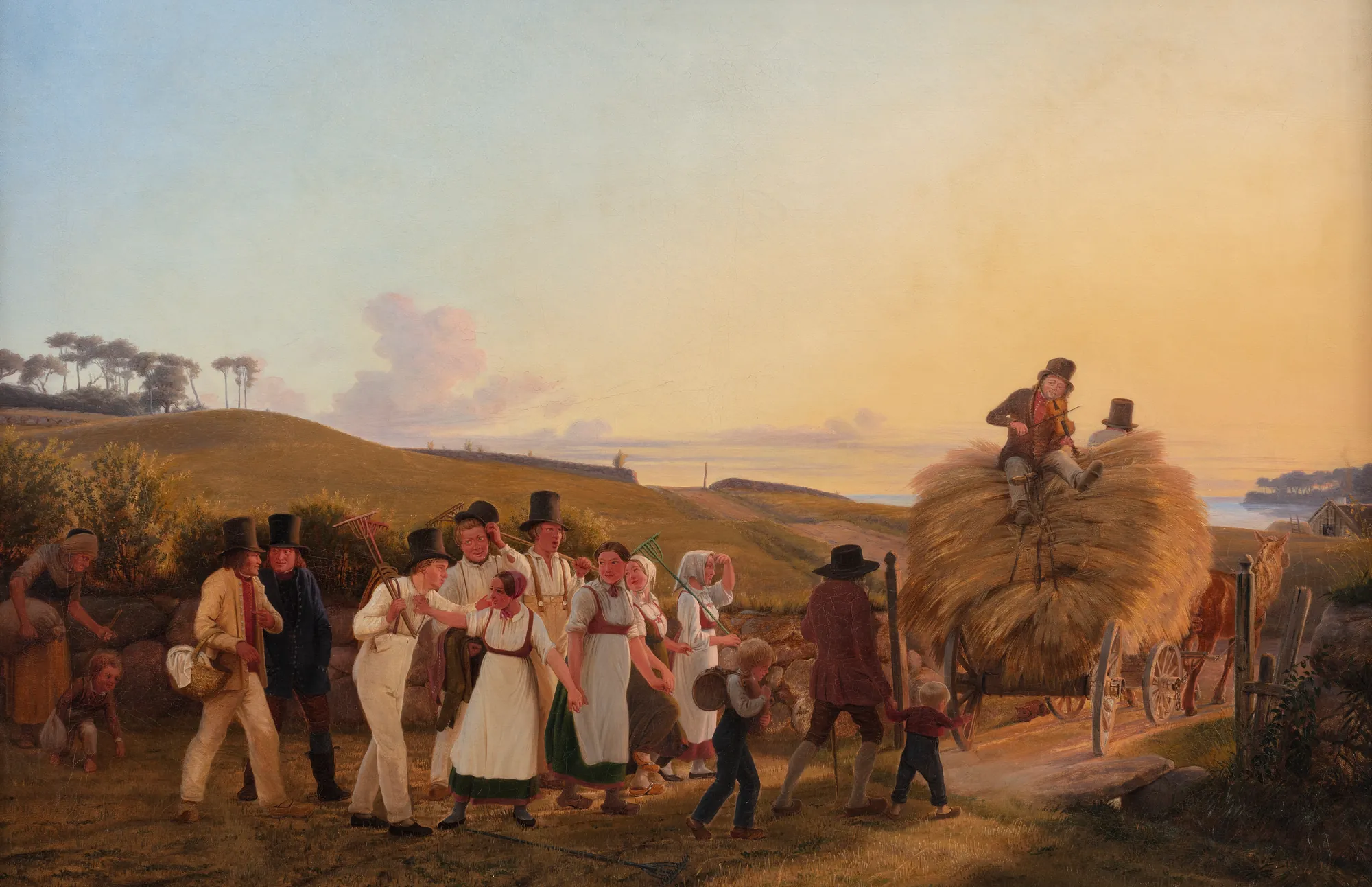 Farmers Returning Home from the Field with the Final Sheaves of Grain