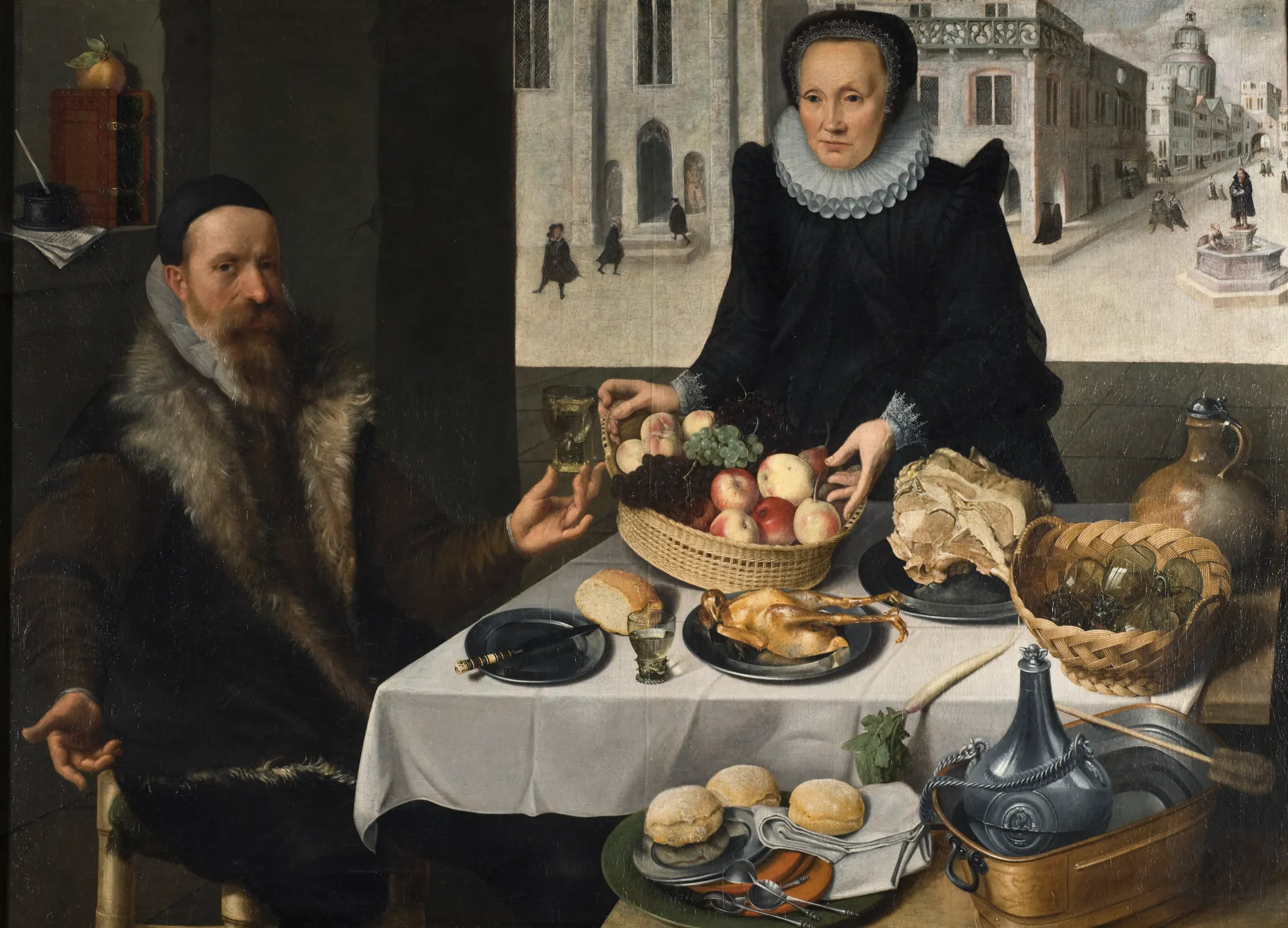 Double Portrait of an Elderly Couple