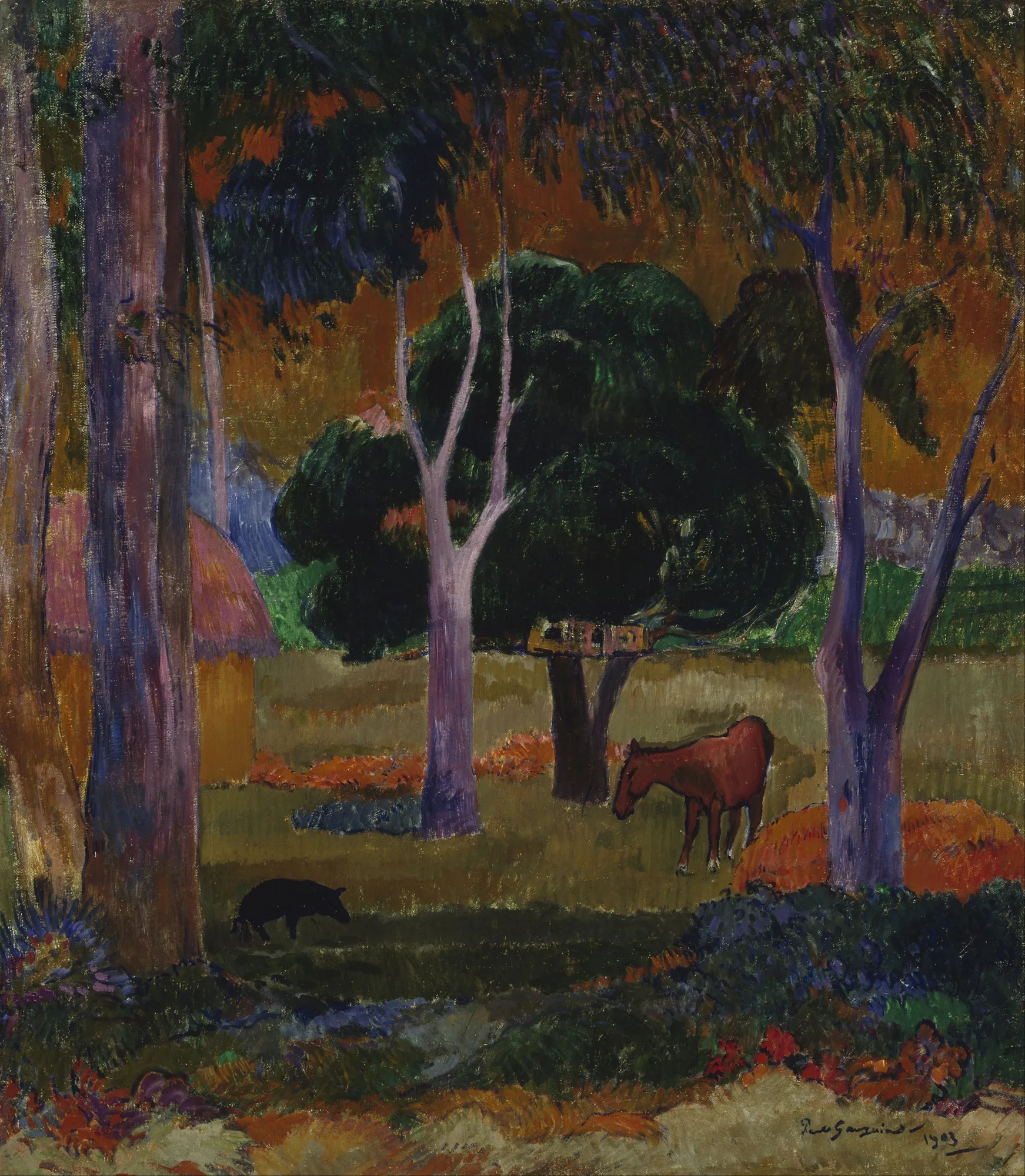 Hiva Oa (Landscape with a Pig and a Horse)