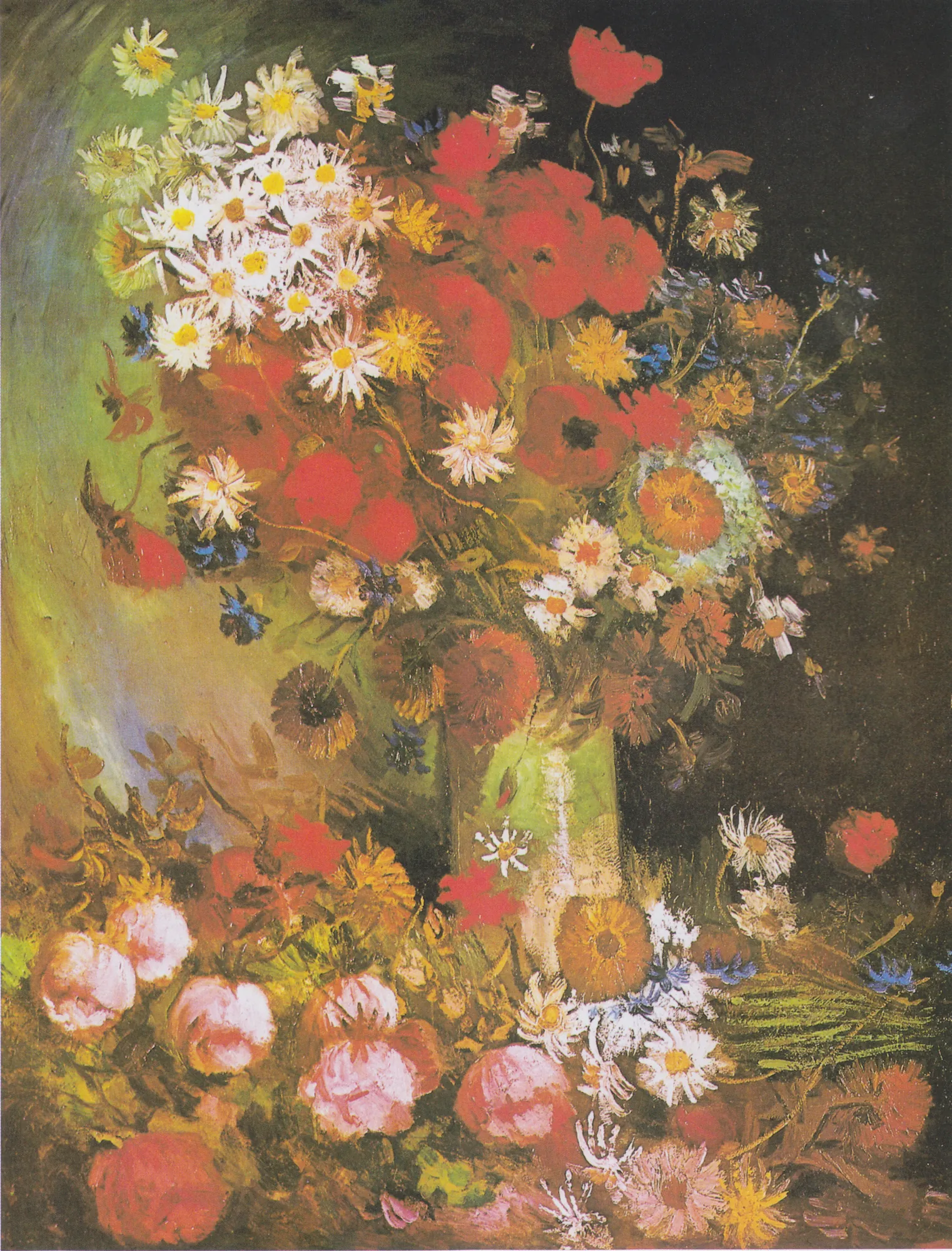 Still Life with Meadow Flowers and Roses
