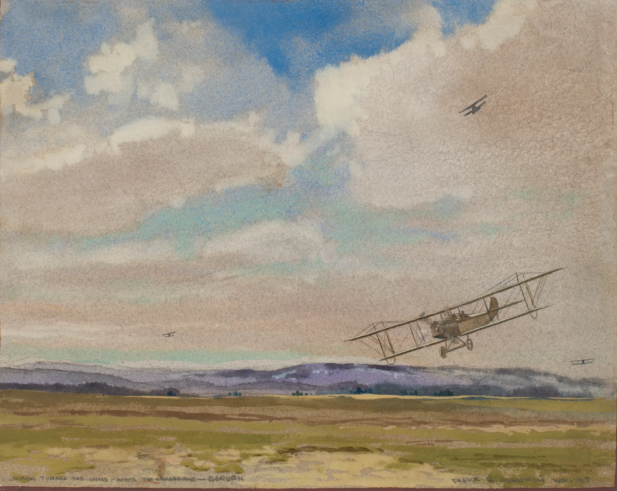 Towards the Hills Across the Aerodrome