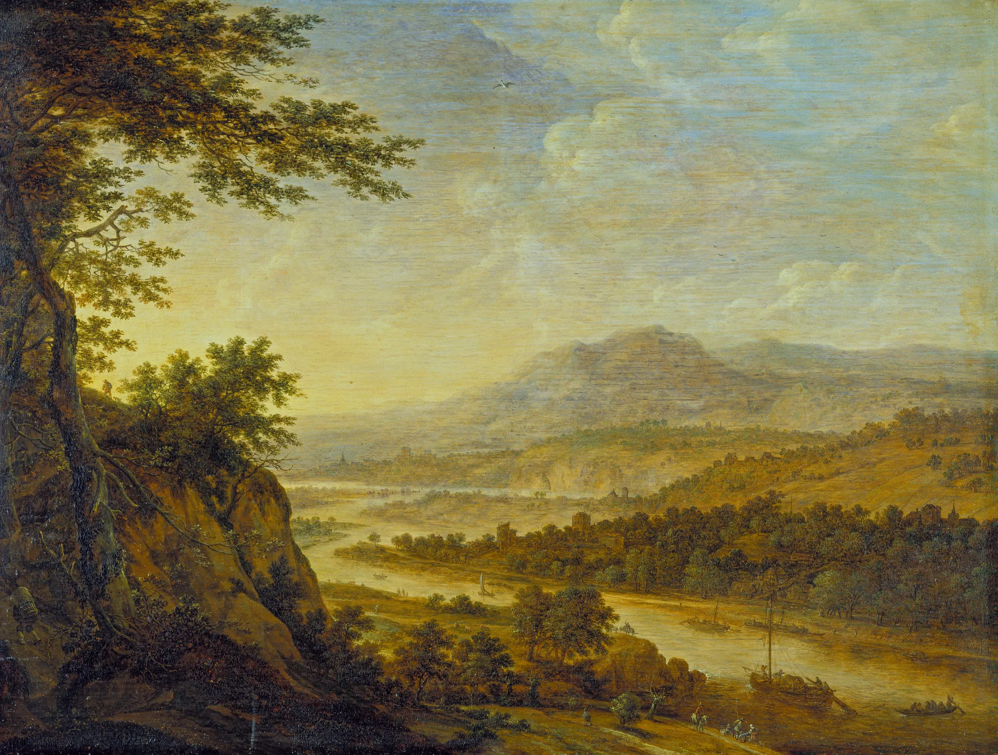 River Landscape with Cliffs