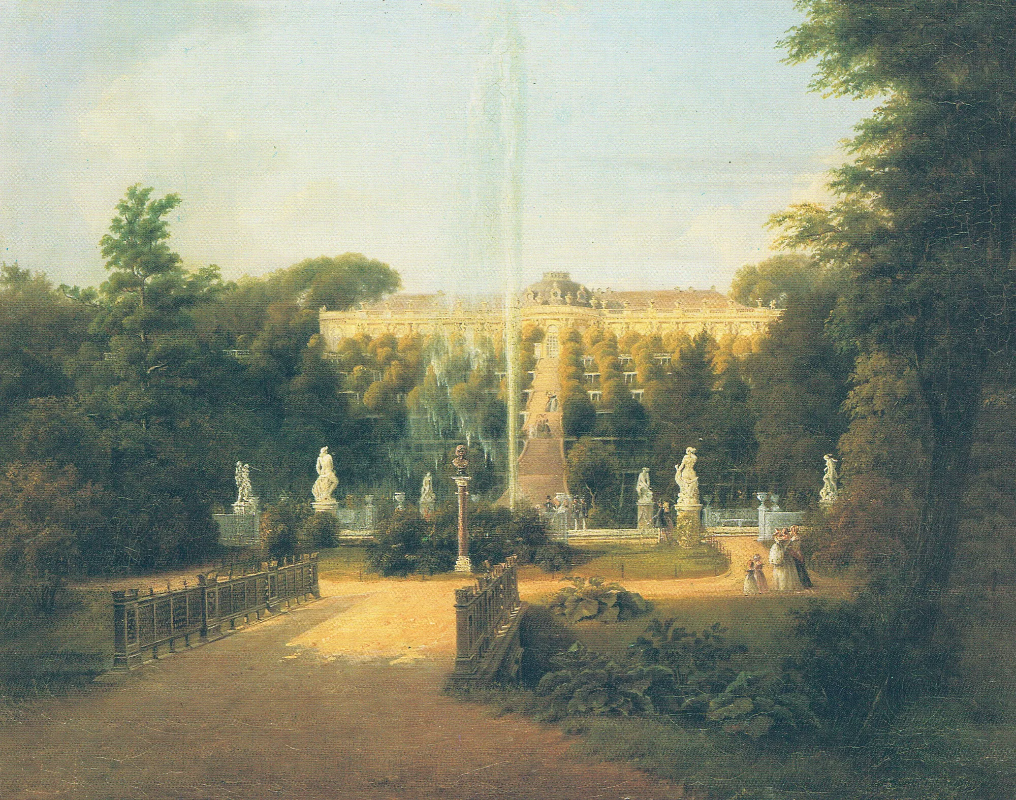View of Sanssouci Palace with the Terraces