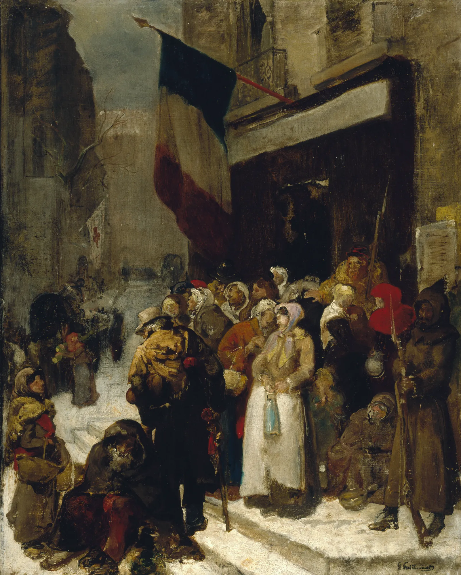 Cantine municipale au faubourg Saint-Martin, pendant le siège de Paris