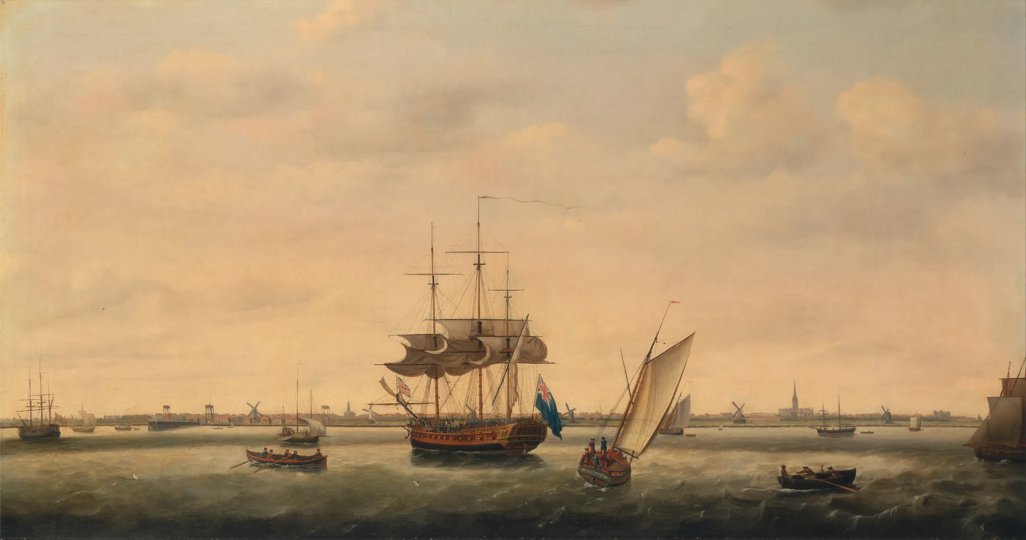 The Frigate 'Surprise' at Anchor off Great Yarmouth, Norfolk