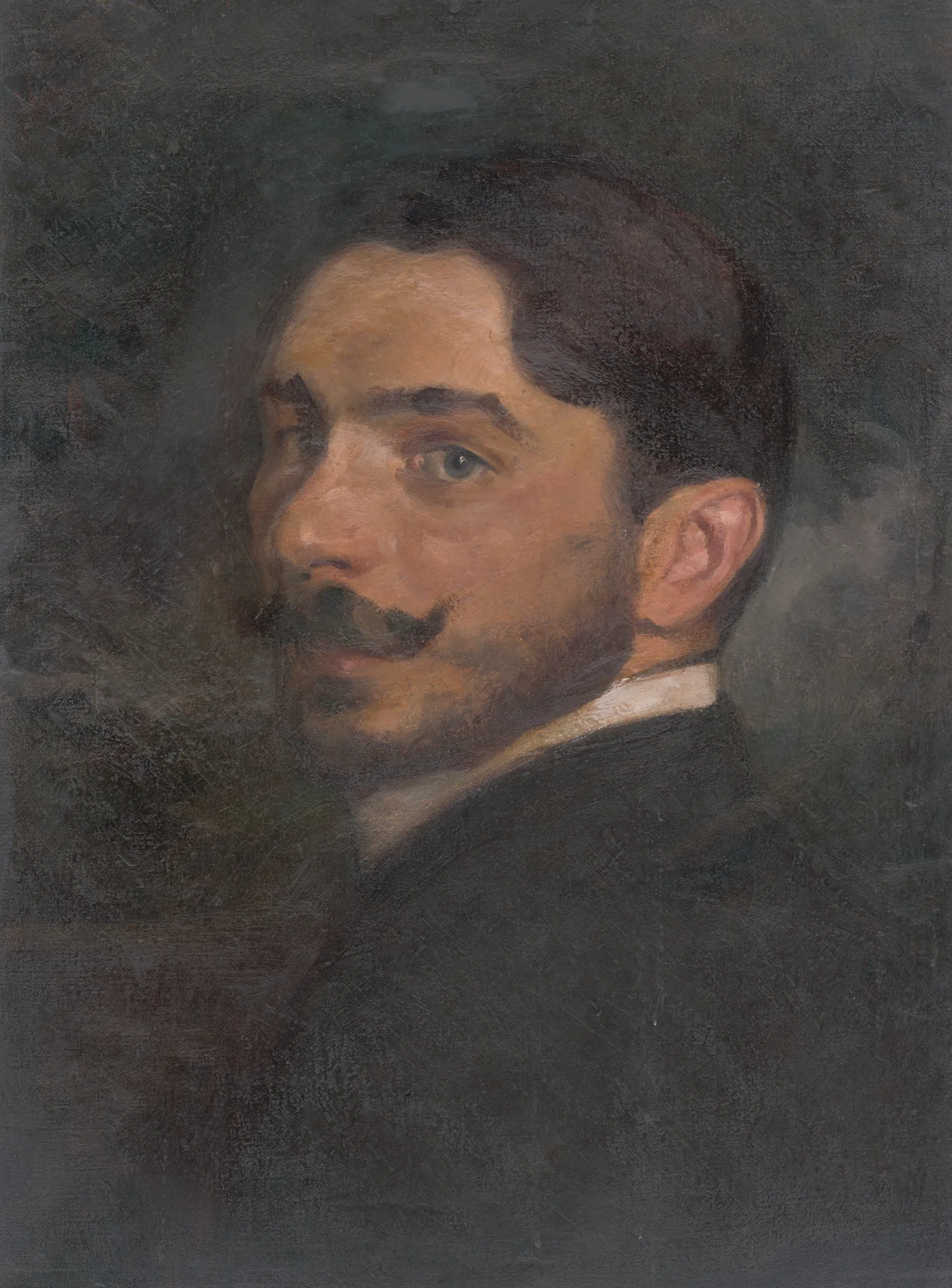 Self-Portrait in a Dark Coat