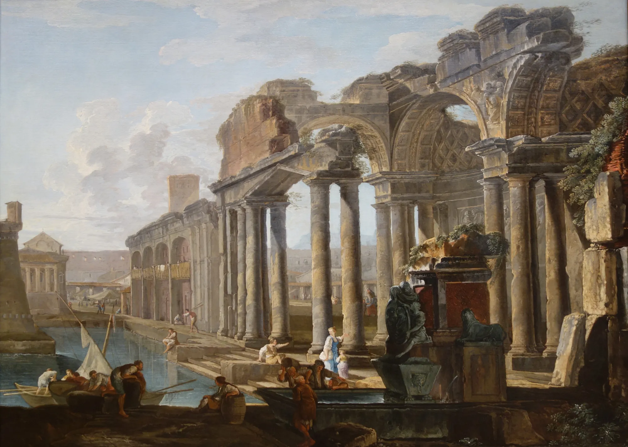 Capriccio of Classical Ruins with Boats