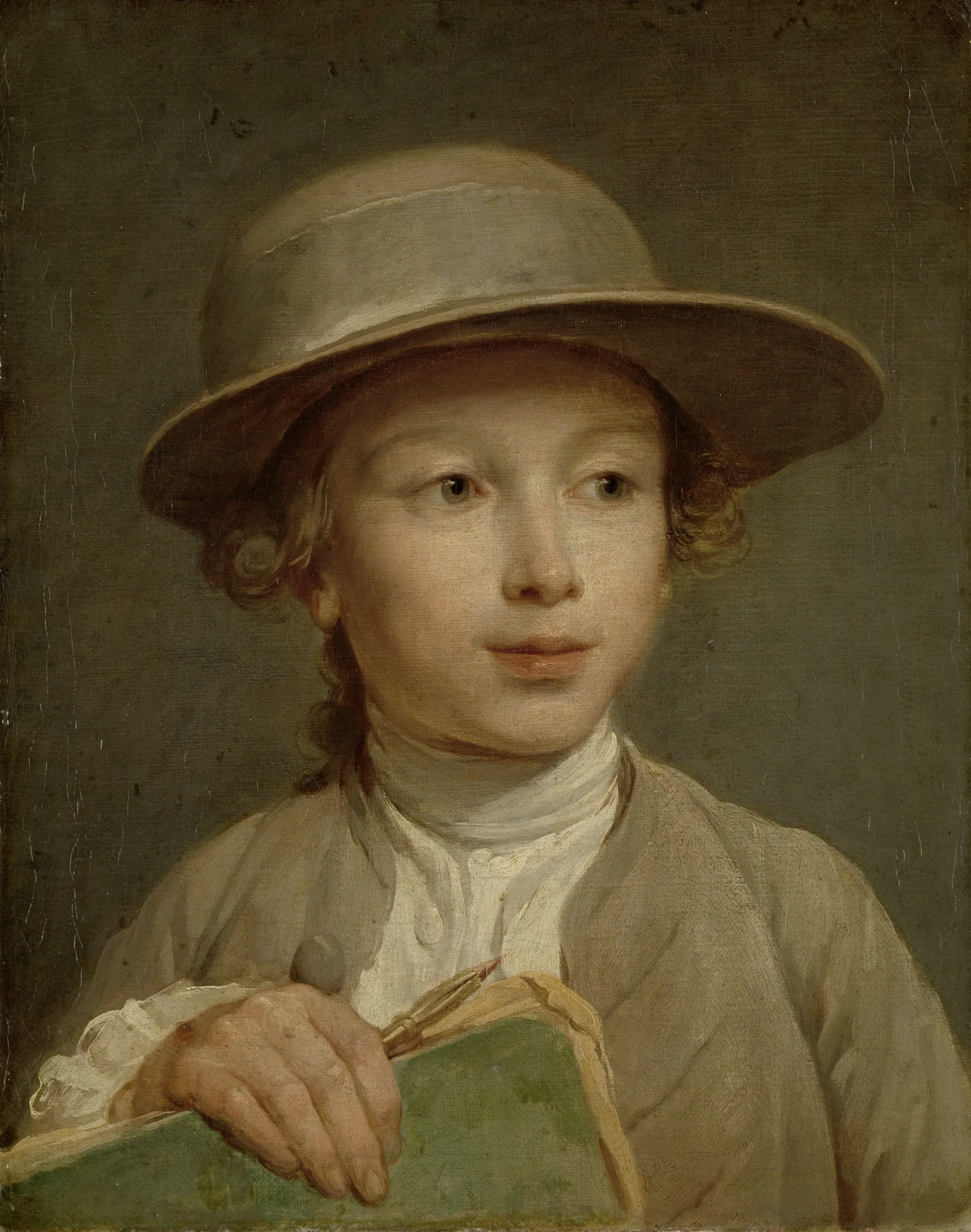 Boy with a Drawing Book