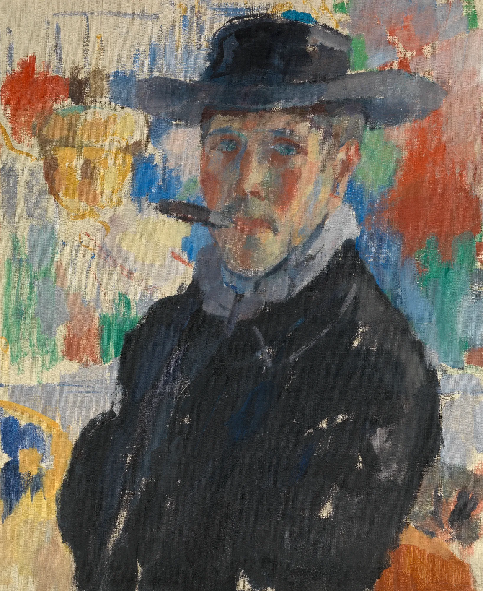 Self-Portrait with Cigar