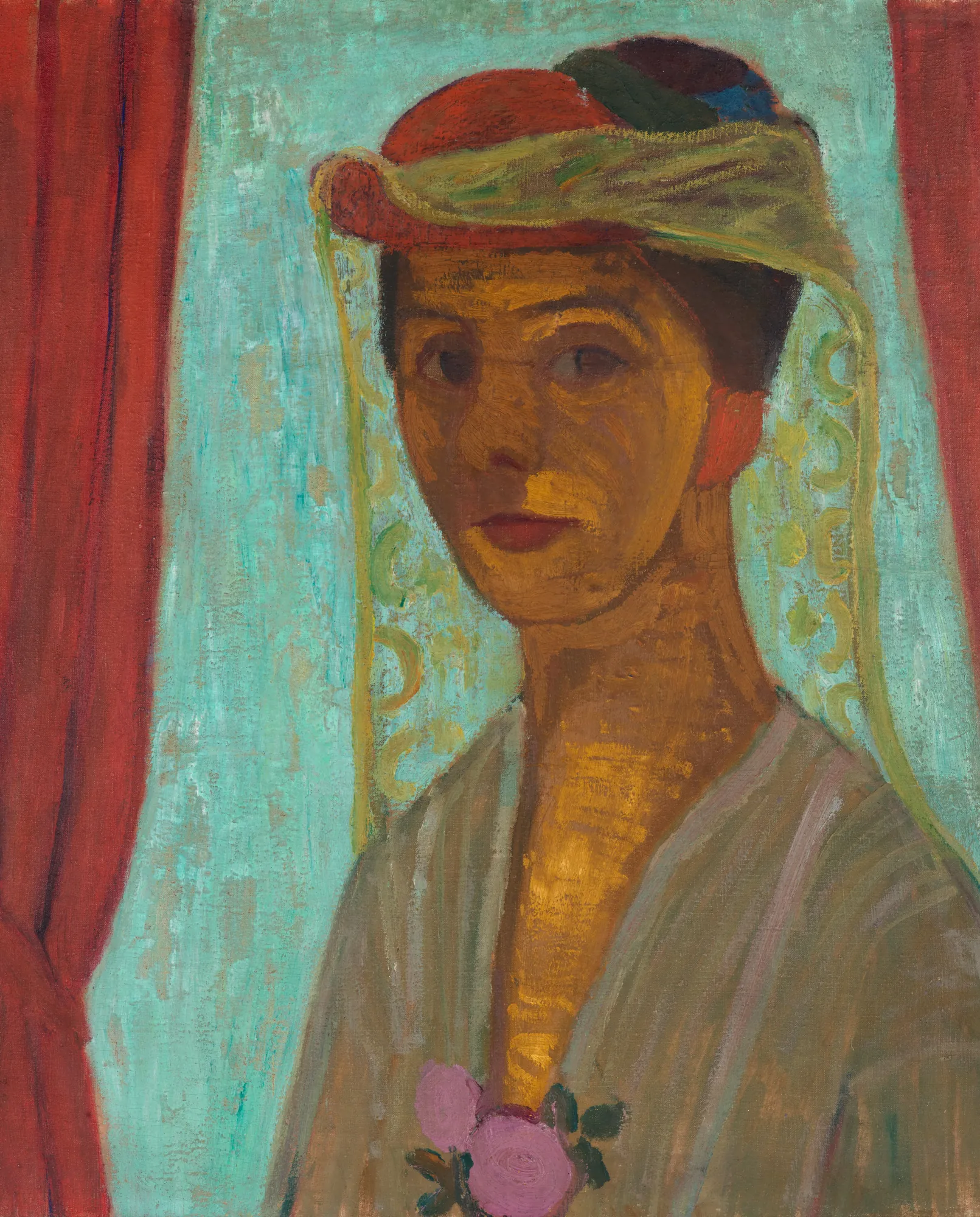 Self-Portrait with Hat and Veil