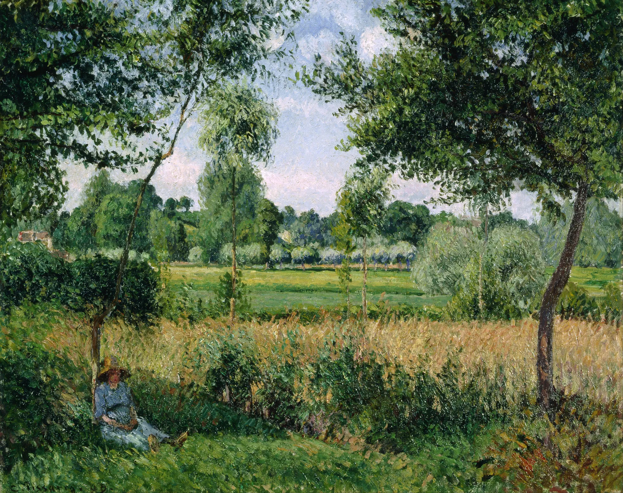Peasant Woman Resting at the Foot of a Tree, Éragny