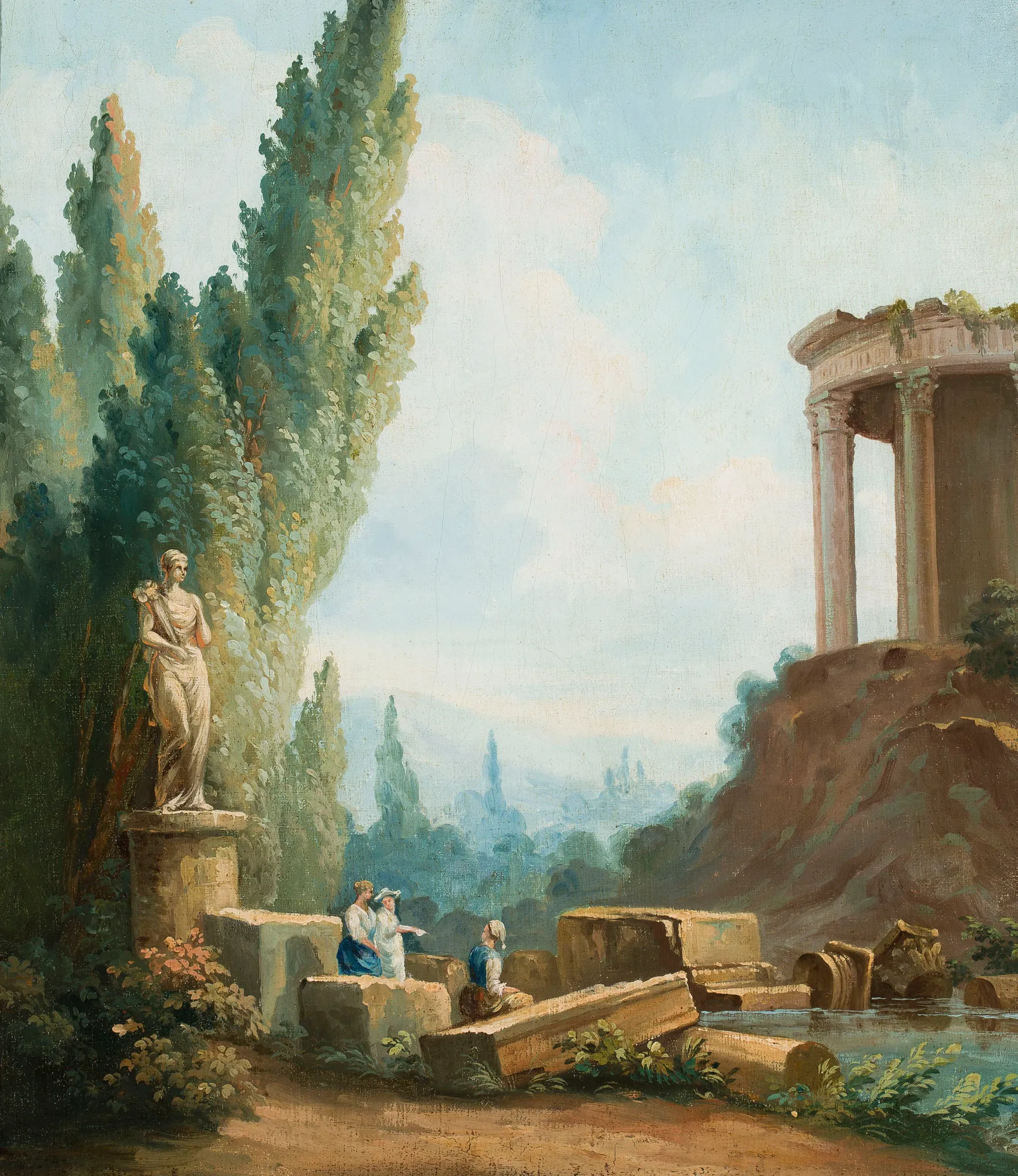 Landscape with the Ruins of the Temple of the Sibyl at Tivoli