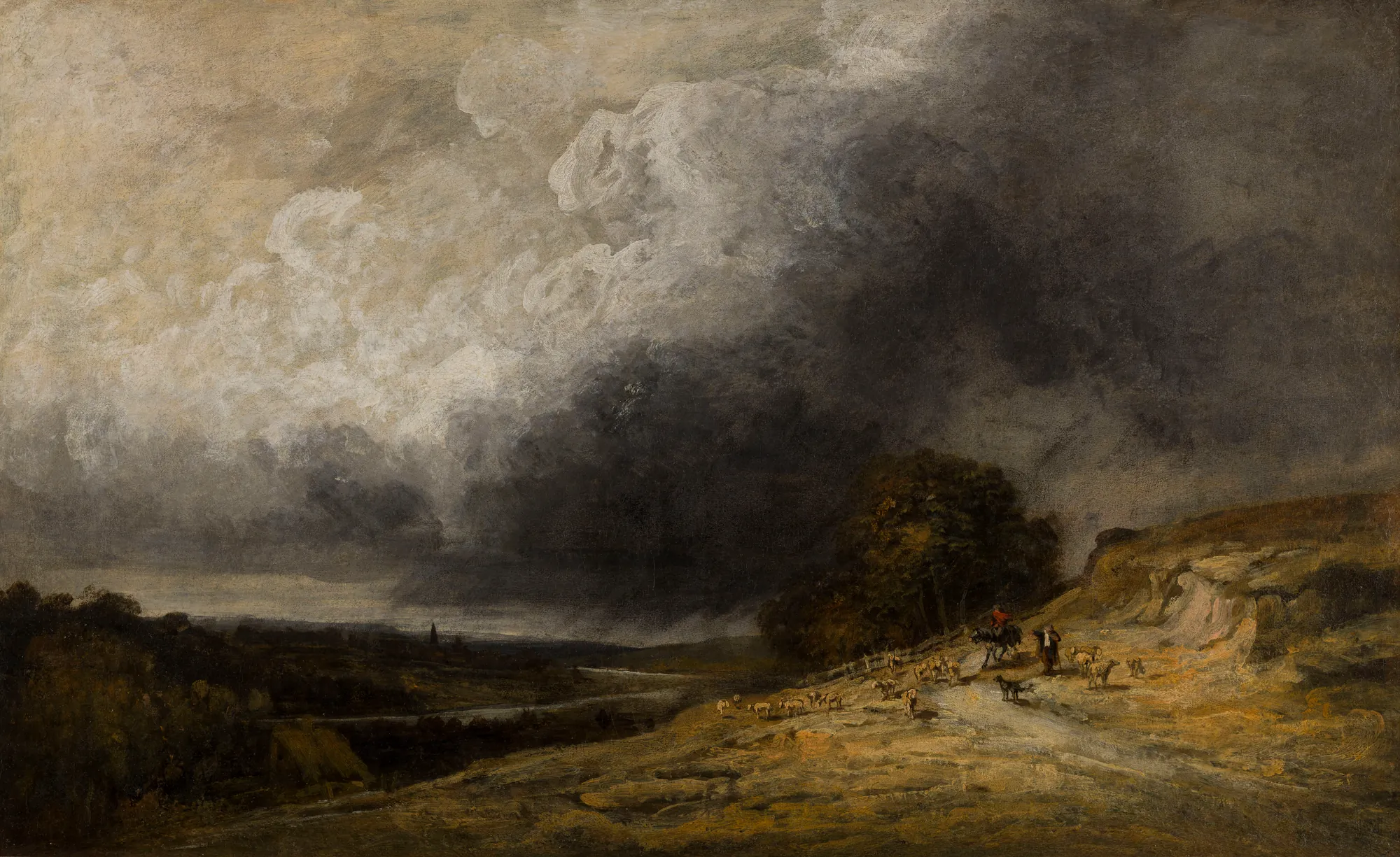 Troupeau sous l'orage (Flock Under the Storm)