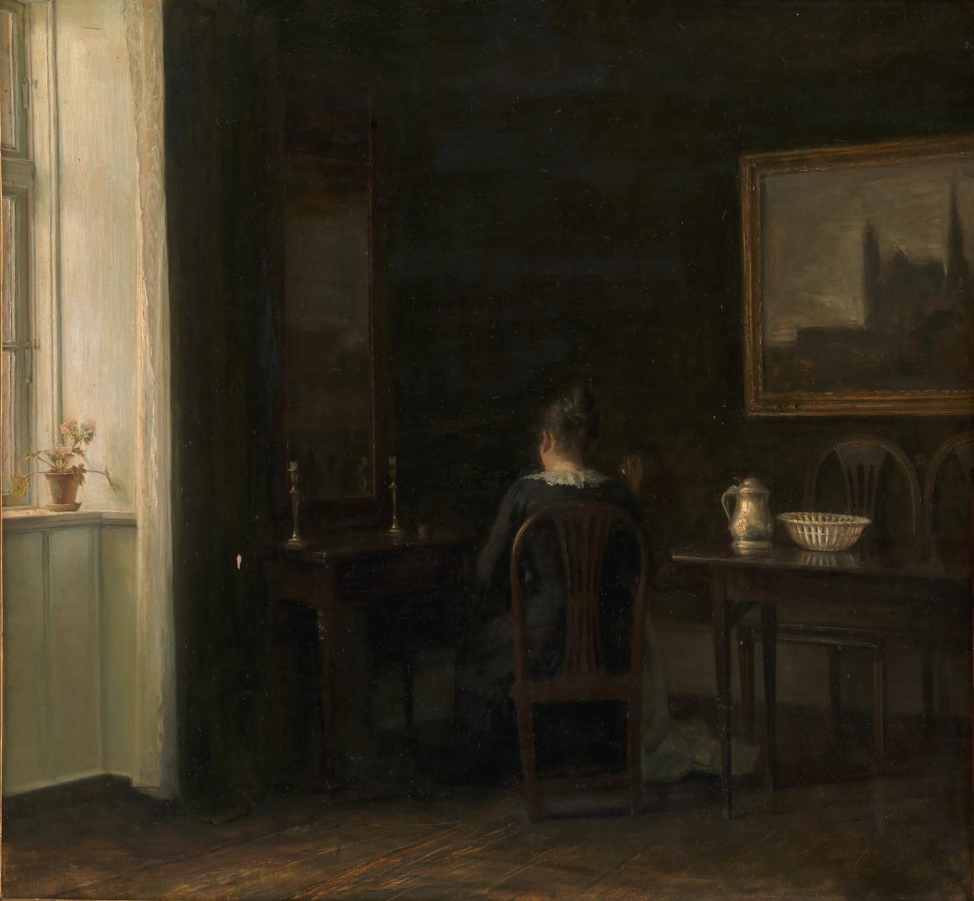 Interior with the Artist's Wife Emilie Heise