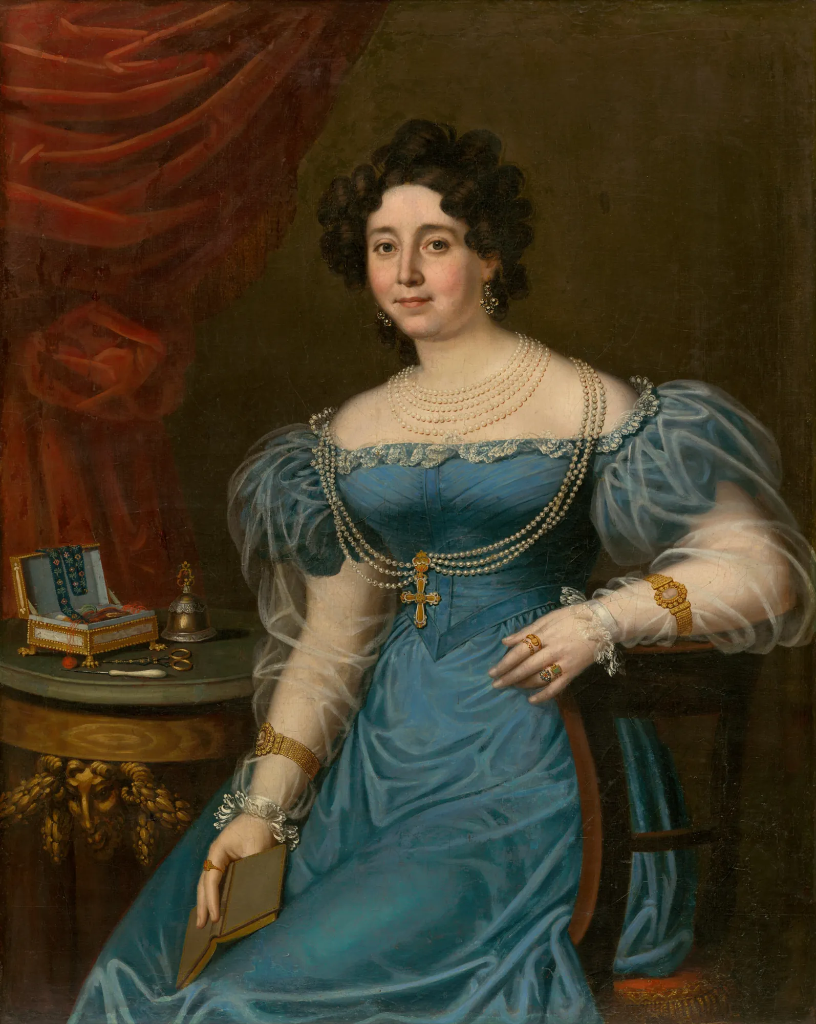 Portrait of a Lady in a Blue Dress