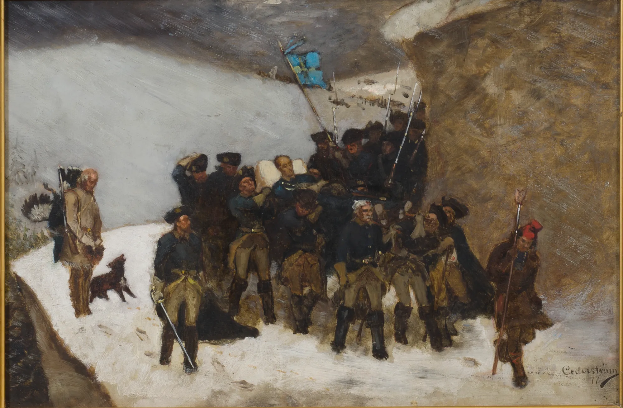 Bringing Home the Body of King Karl XII of Sweden (Sketch)