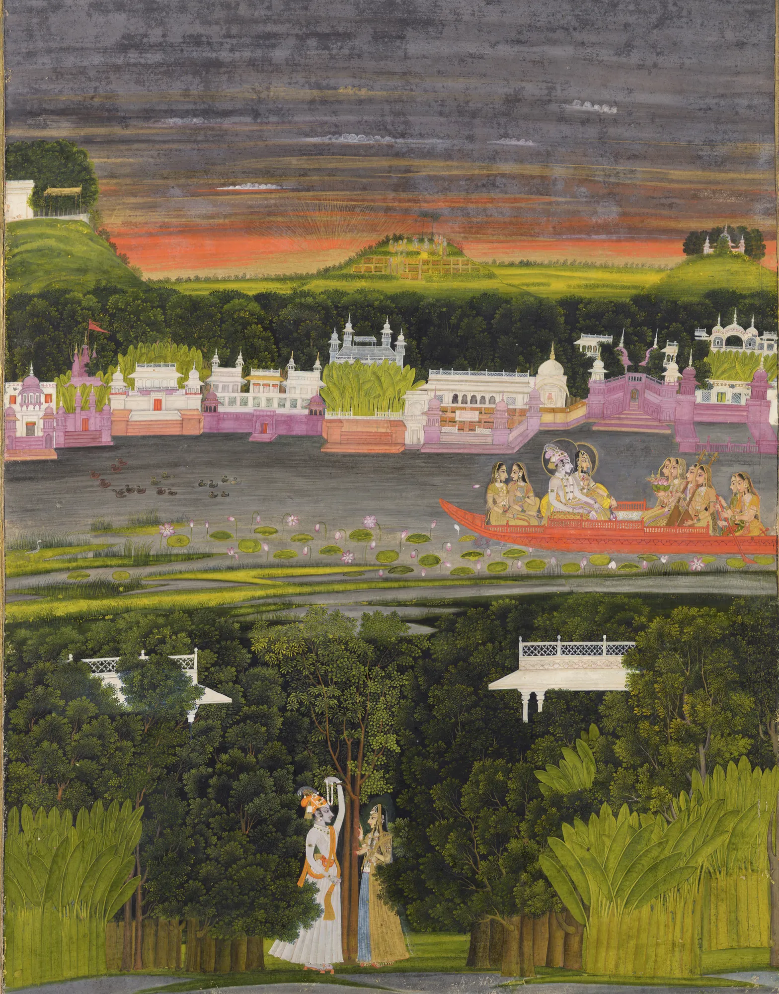 Radha and Krishna in the Boat of Love