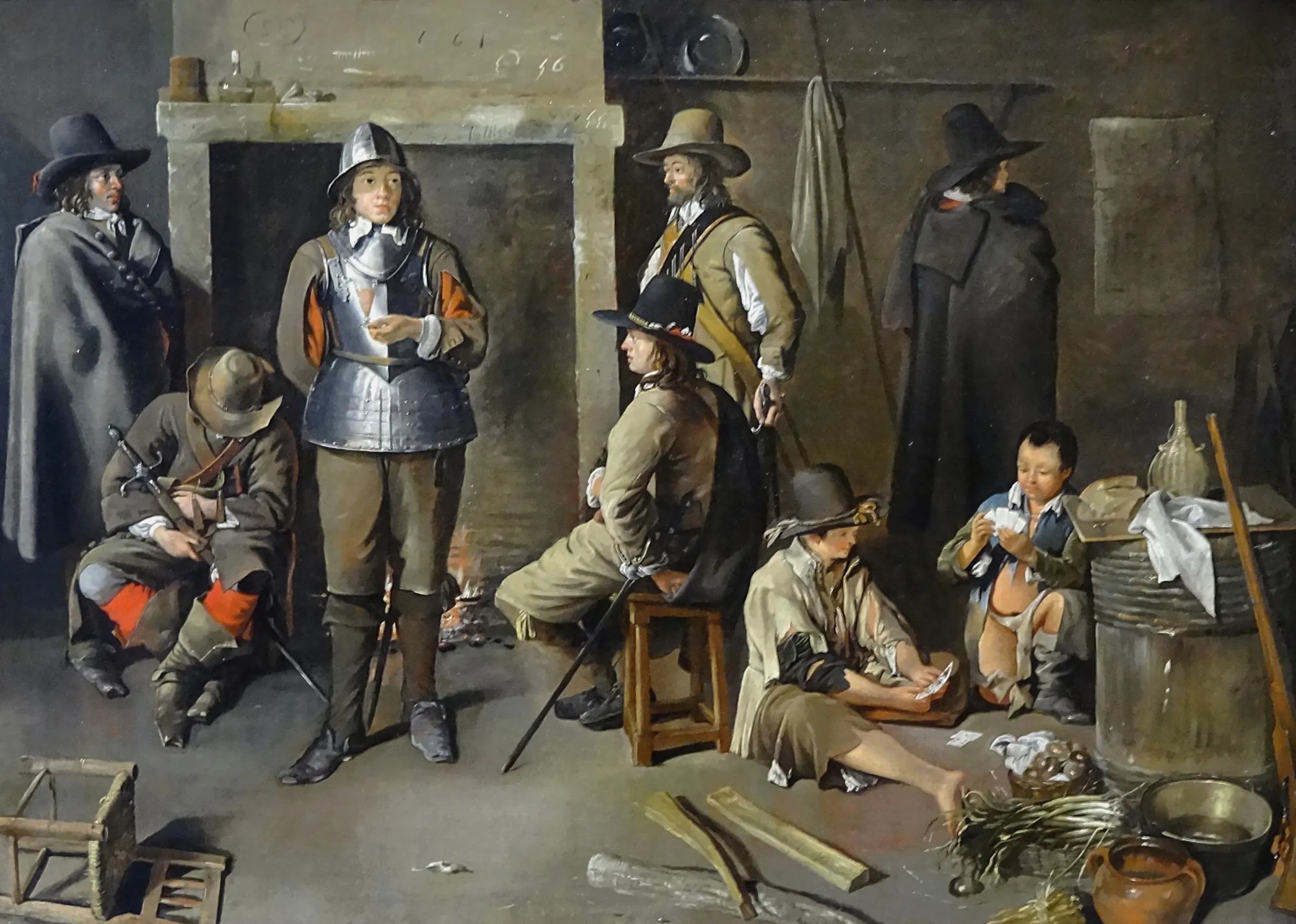 Interior of a Guardroom with Soldiers Resting