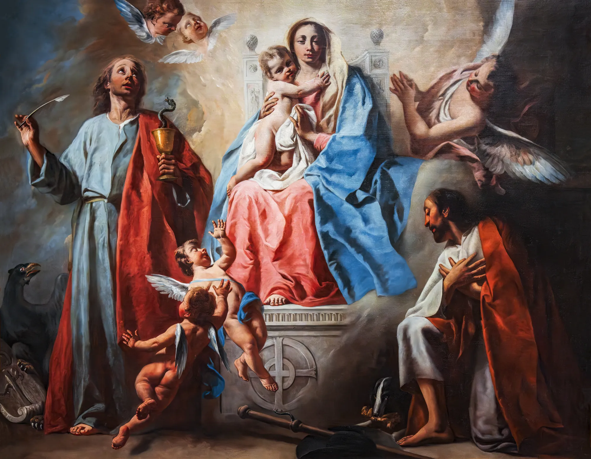 The Madonna and Child with Saints Roch and John the Evangelist