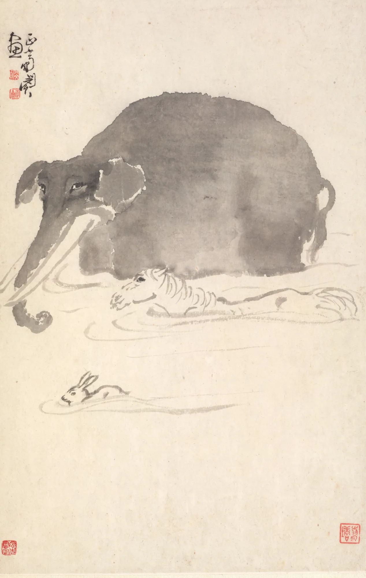 Elephant, Horse, and Hare