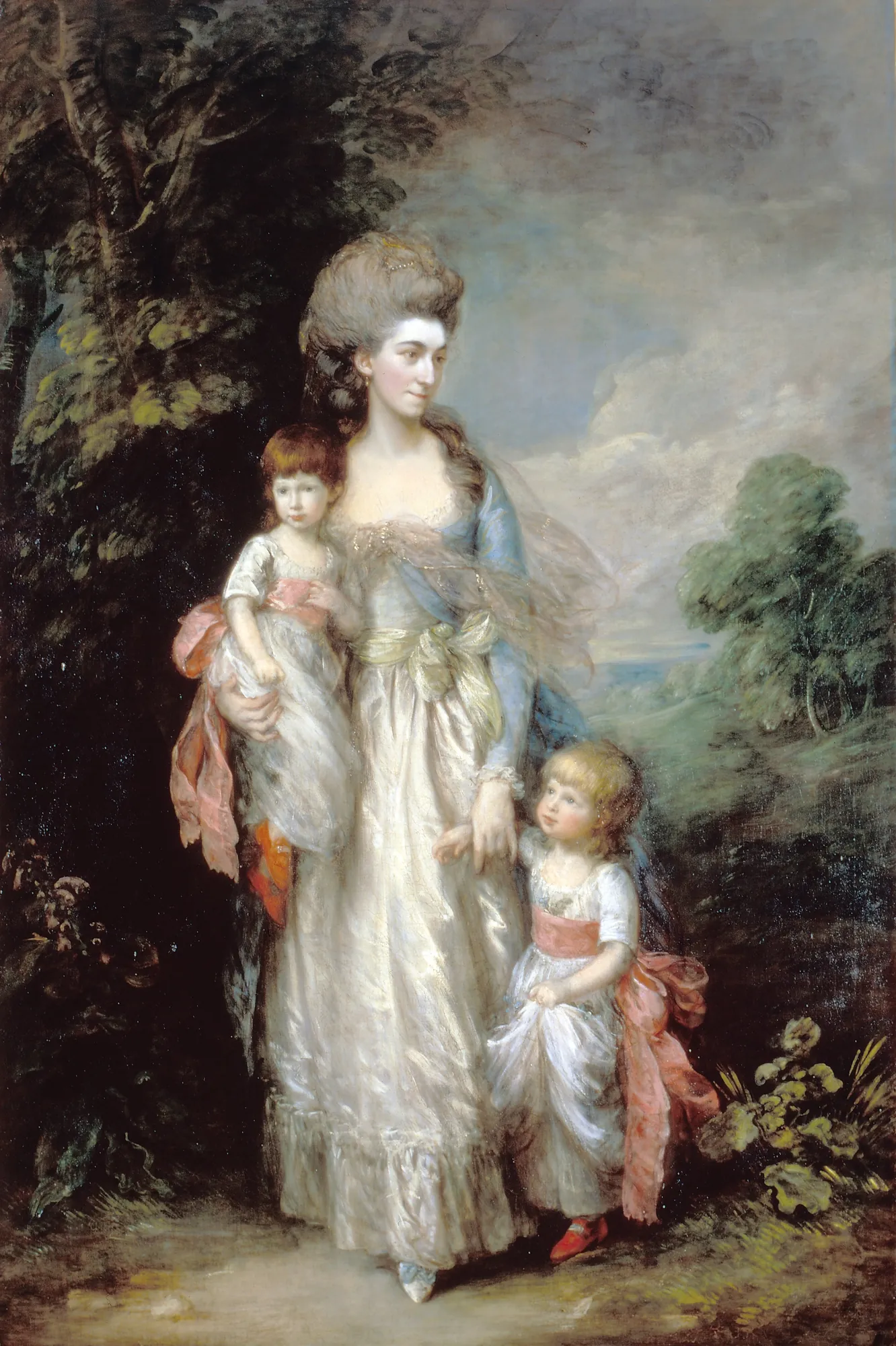 Mrs Elizabeth Moody with her Sons Samuel and Thomas