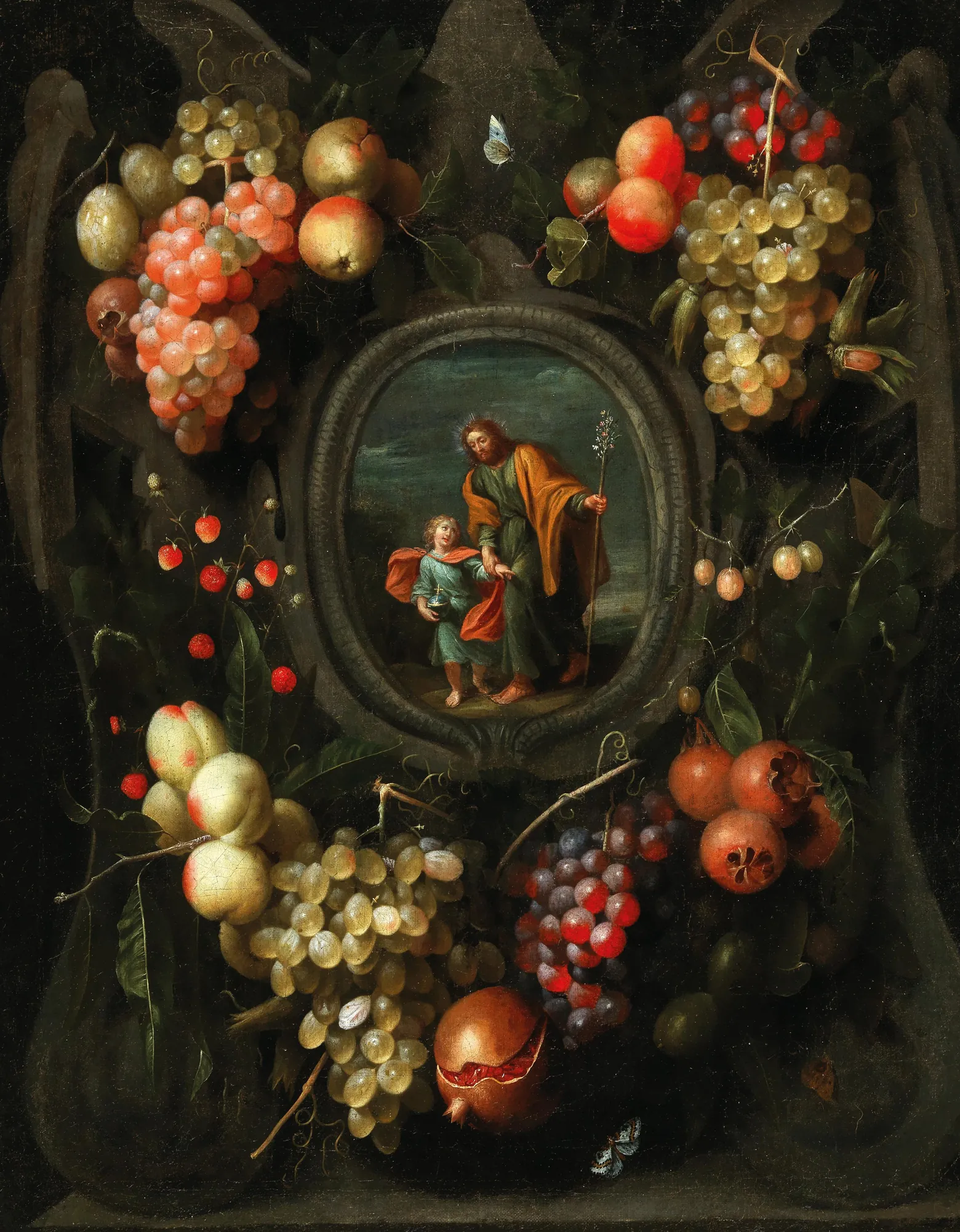 Garland of Fruit with St. Joseph and the Christ Child