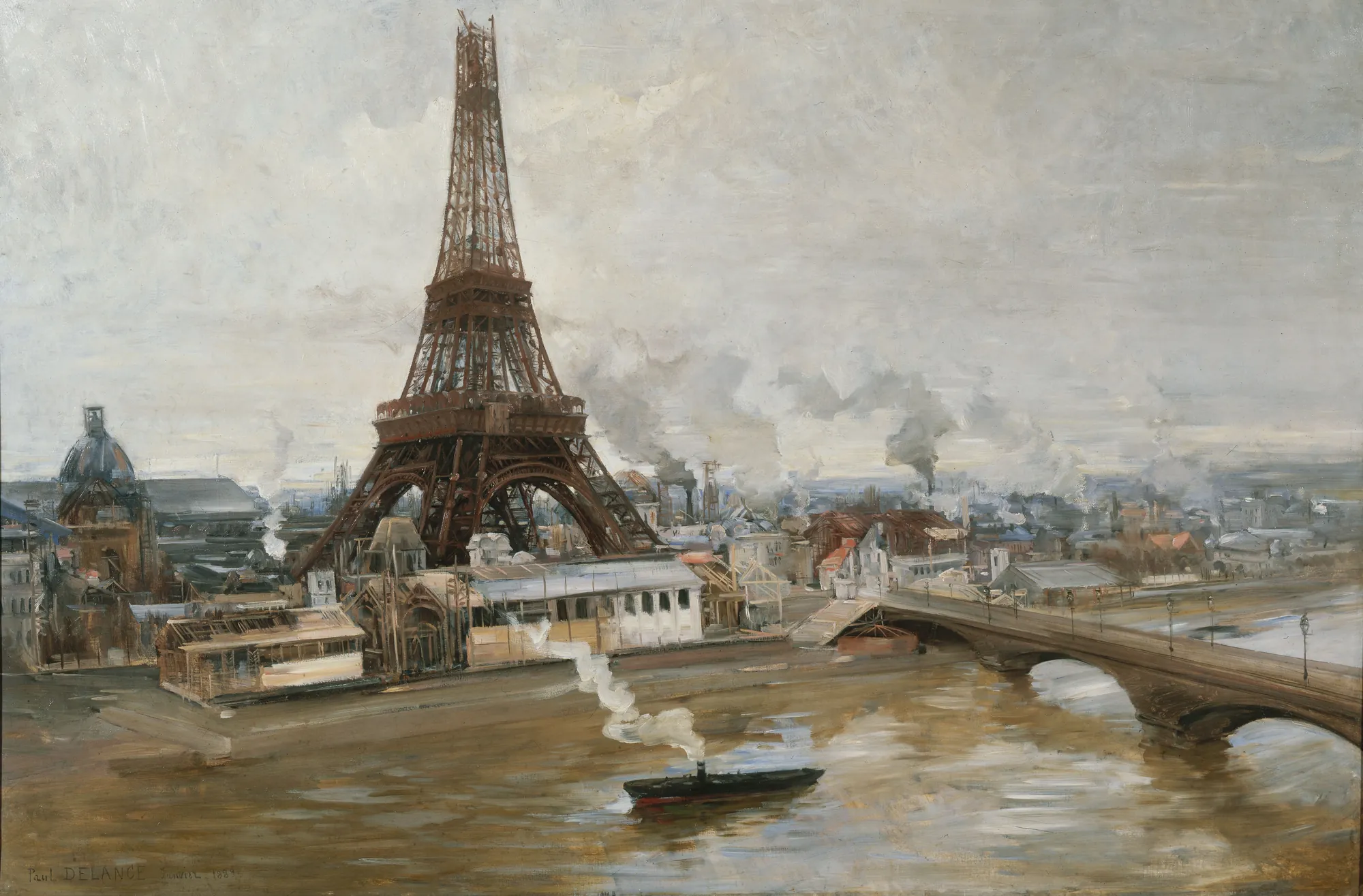 Eiffel Tower under Construction, 1889