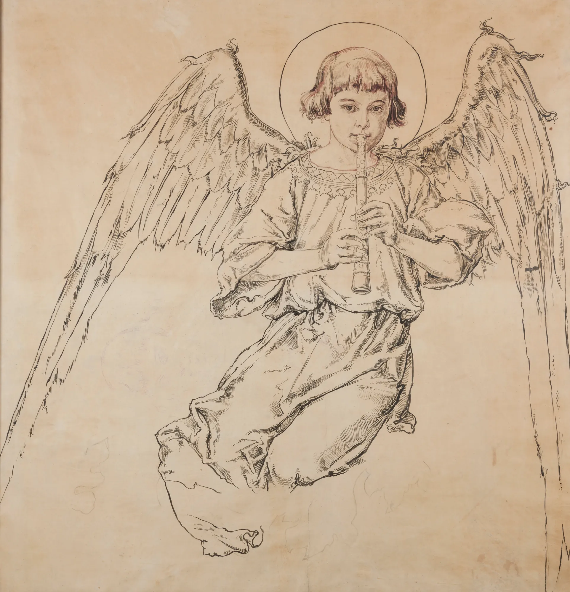 Angel Playing a Flute