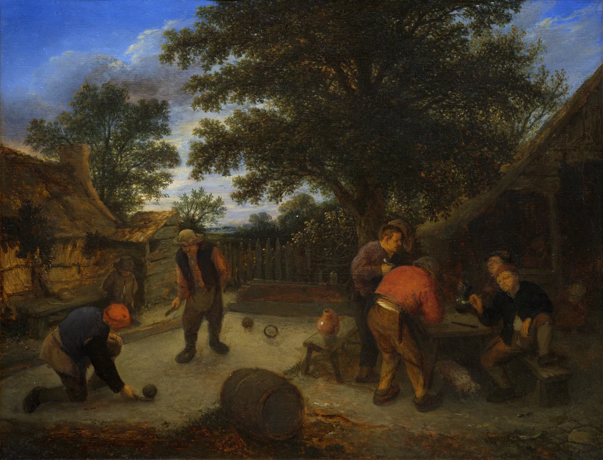 Ballplayers in an Inn Garden