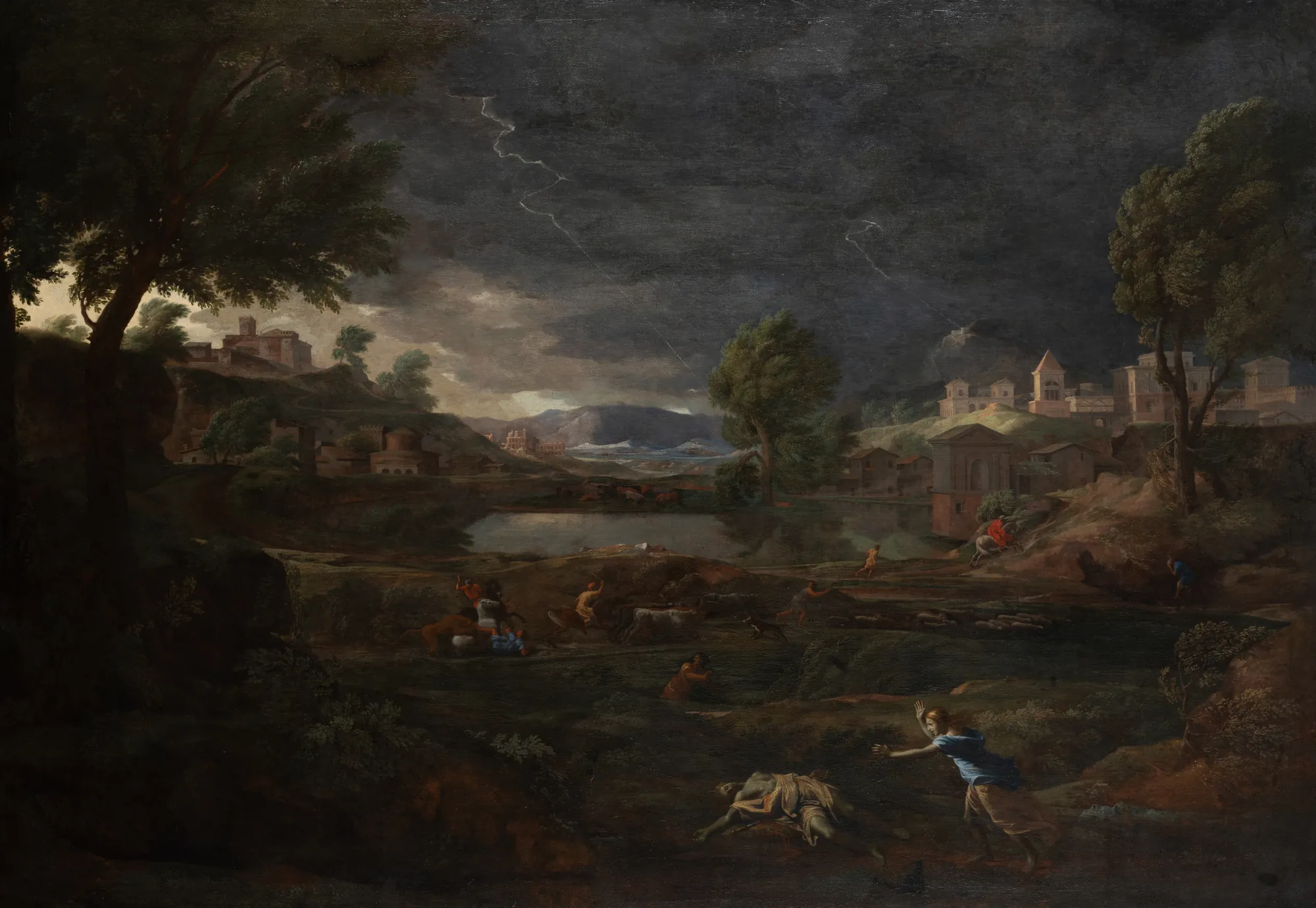 Landscape during a Thunderstorm with Pyramus and Thisbe