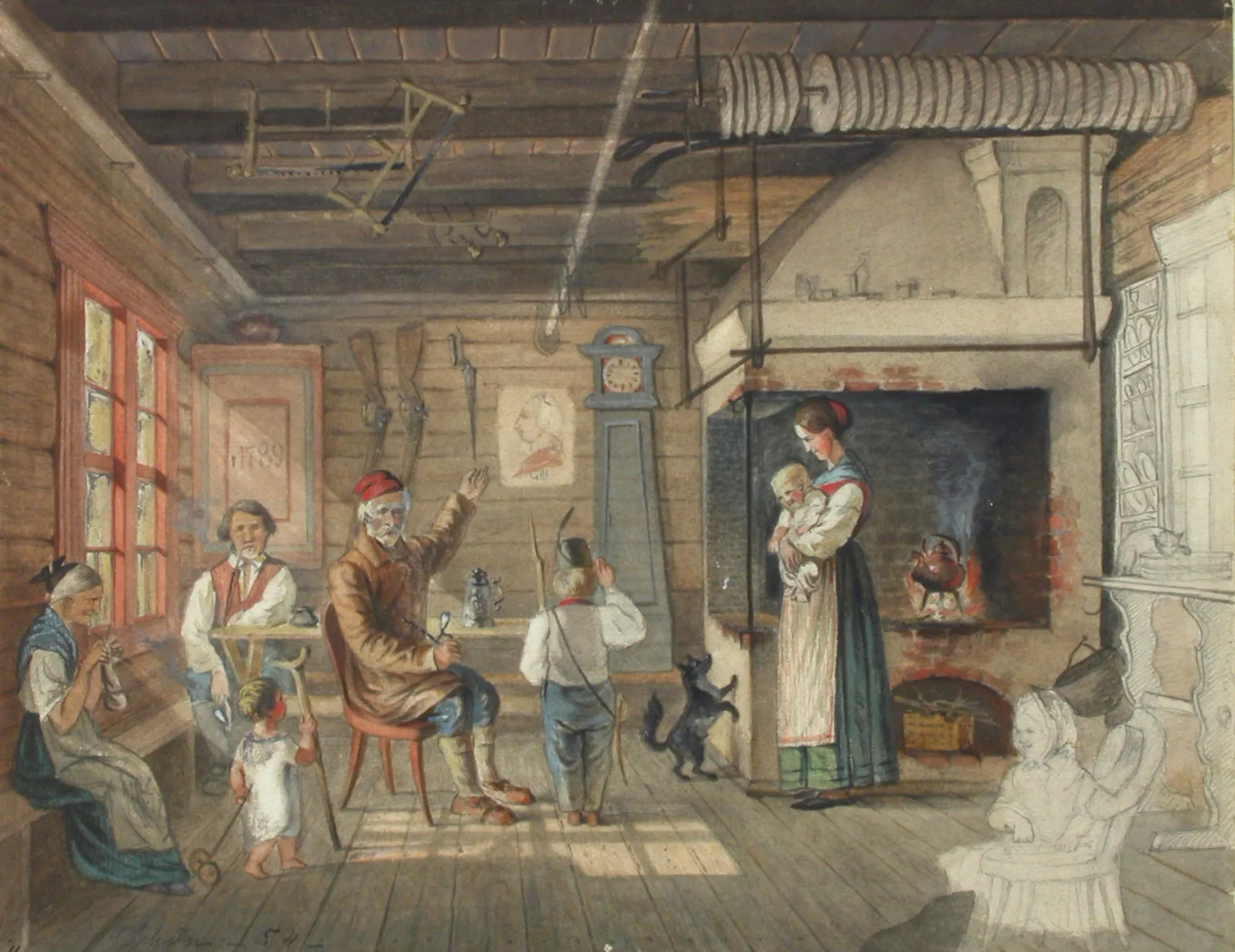 Veteran Telling a Story in a Peasant Cottage, Nauvo