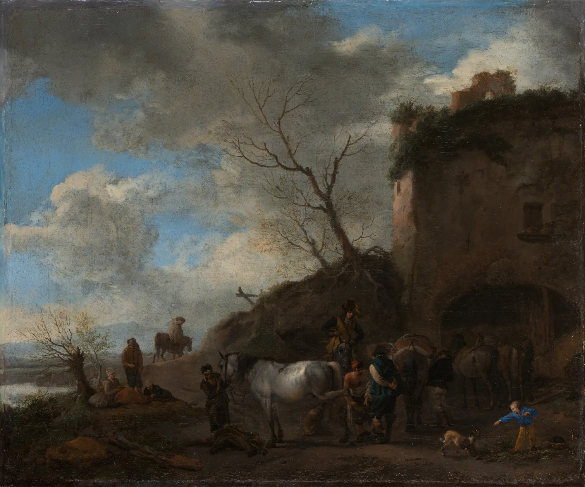 Riders at a Blacksmith's