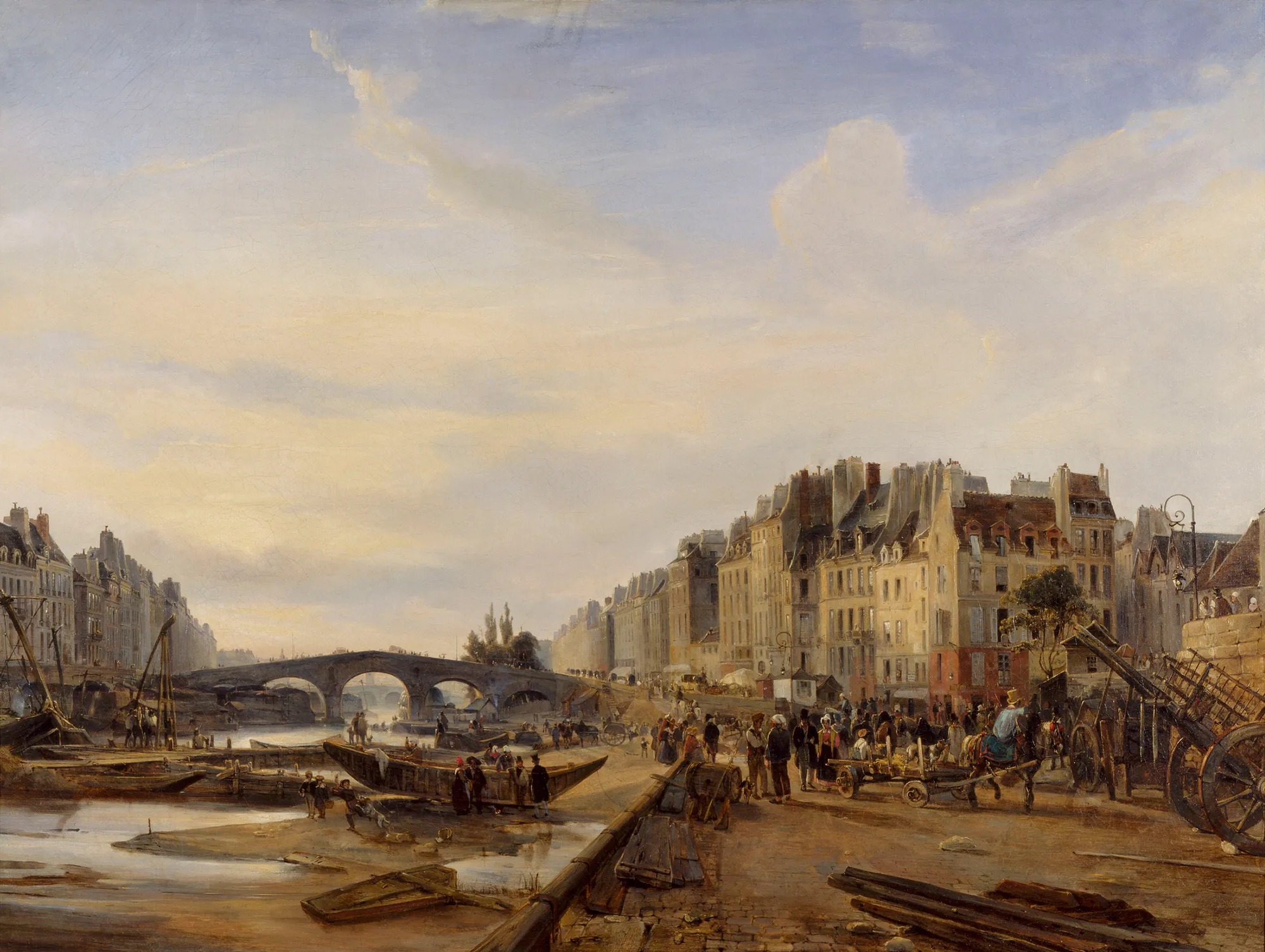 Le Pont-Marie et le port Saint-Paul