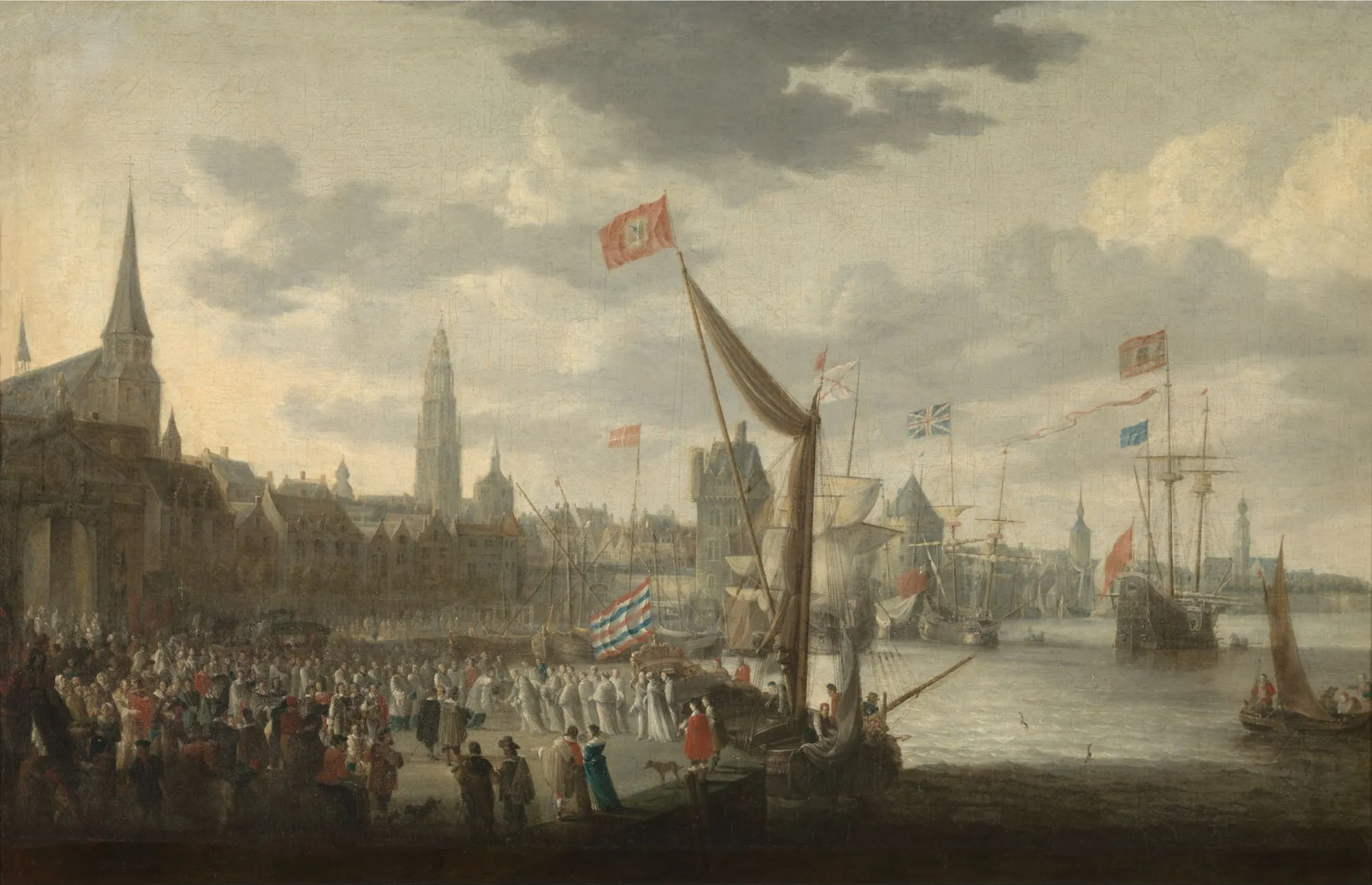 Reception of the White Monks at Antwerp Harbor