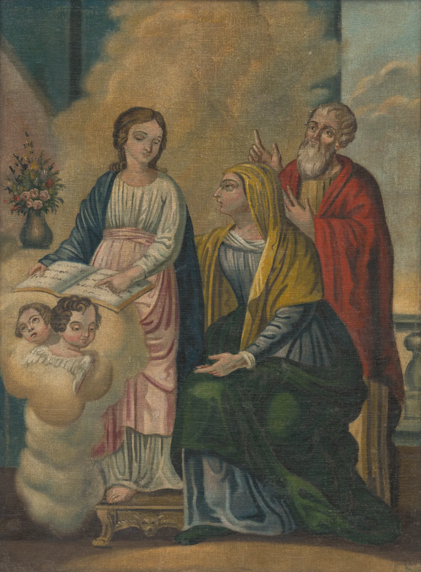 The Virgin Mary with Saints Anne and Joachim