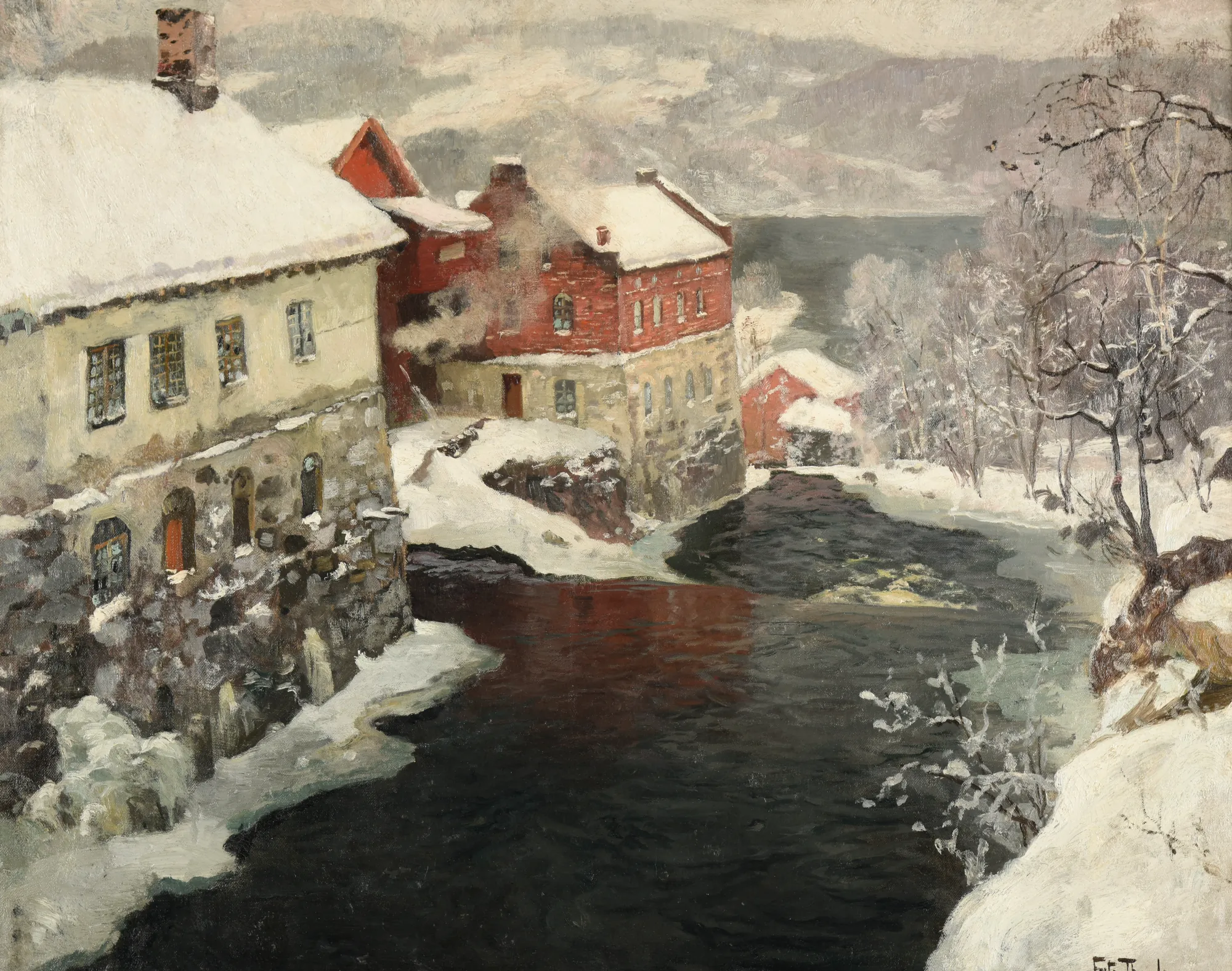 Mills on the Mesna River, Norway