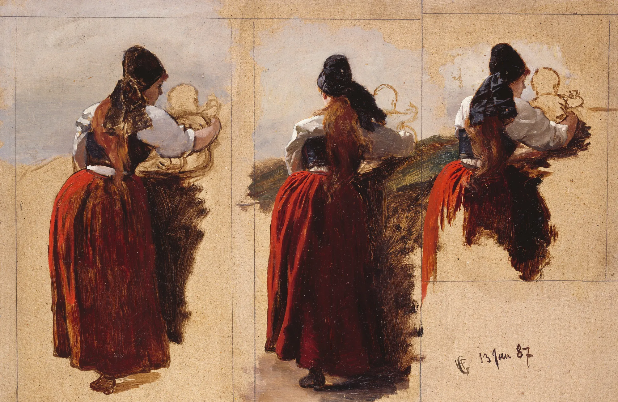 Studies of a Woman from Rügen