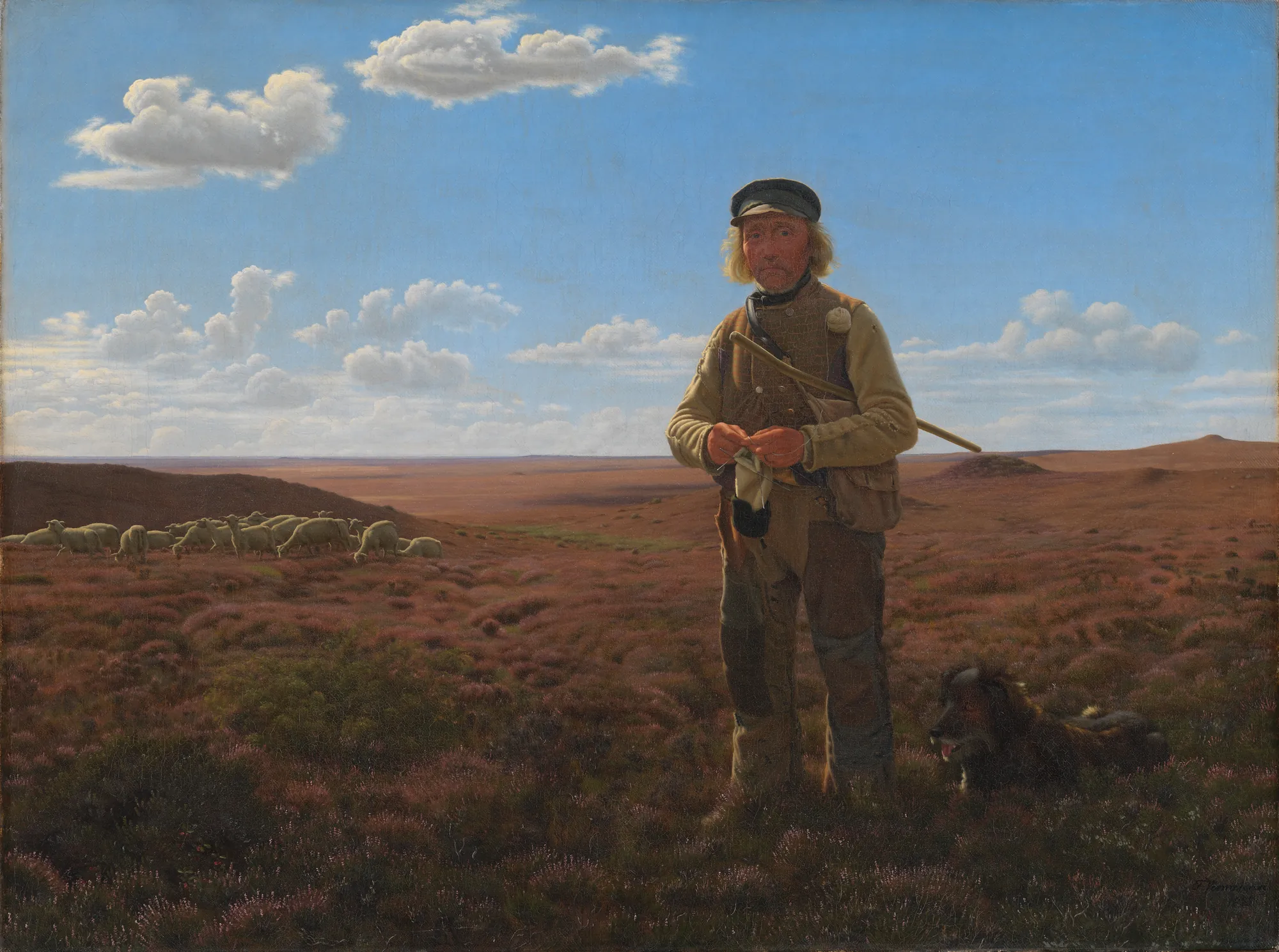 A Jutland Shepherd on the Moors