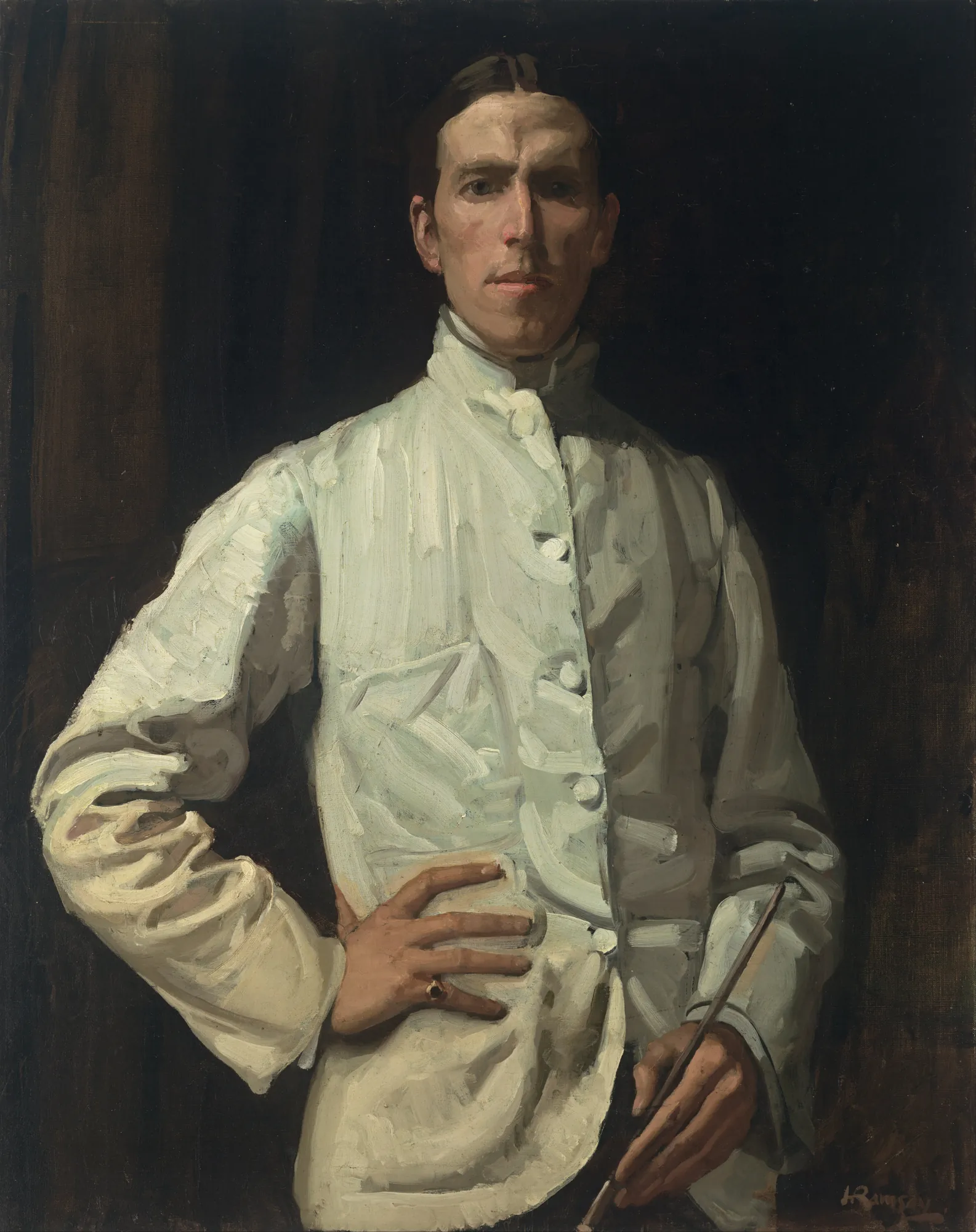 Self-Portrait in a White Jacket