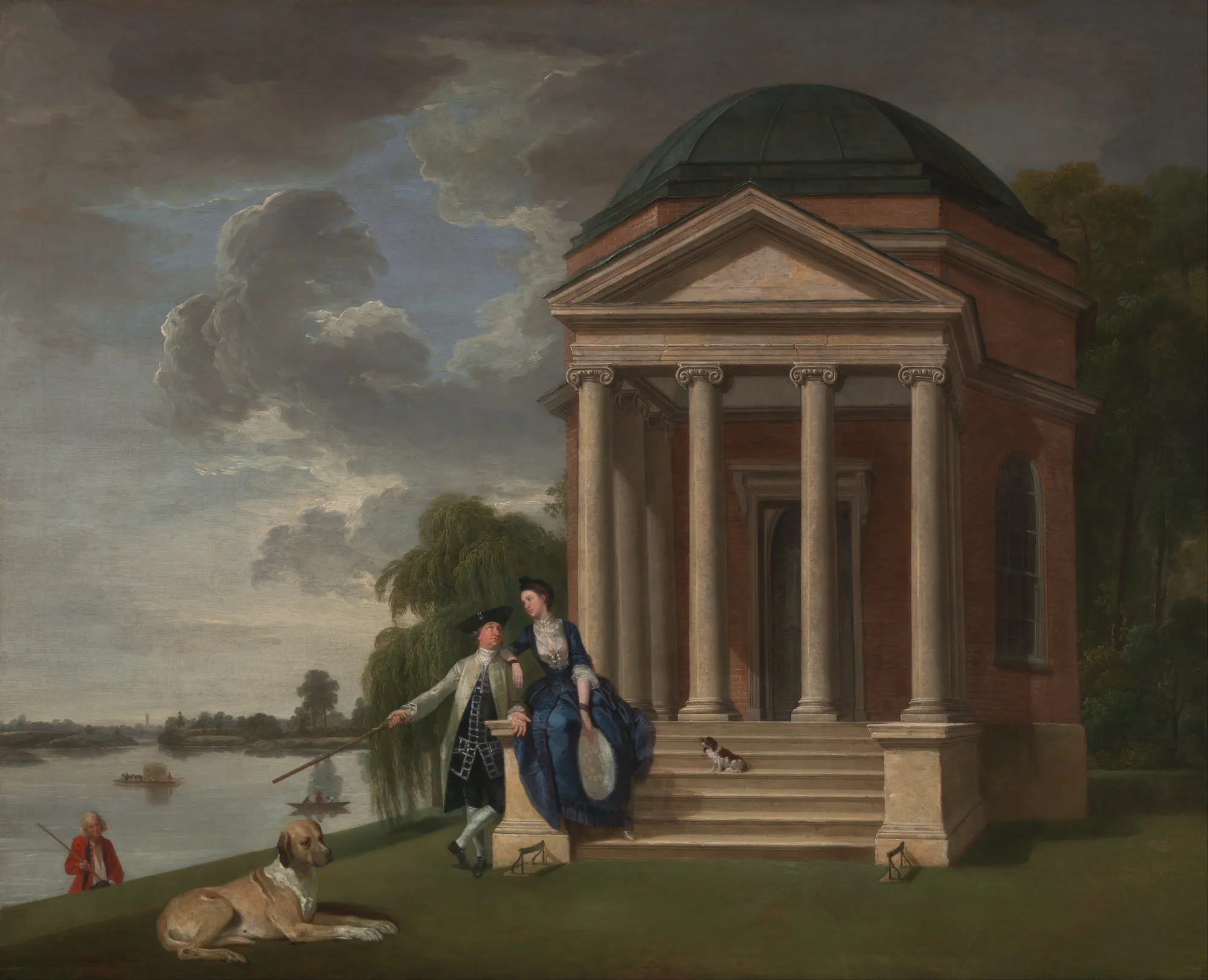 David Garrick and His Wife by the Temple to Shakespeare at Hampton