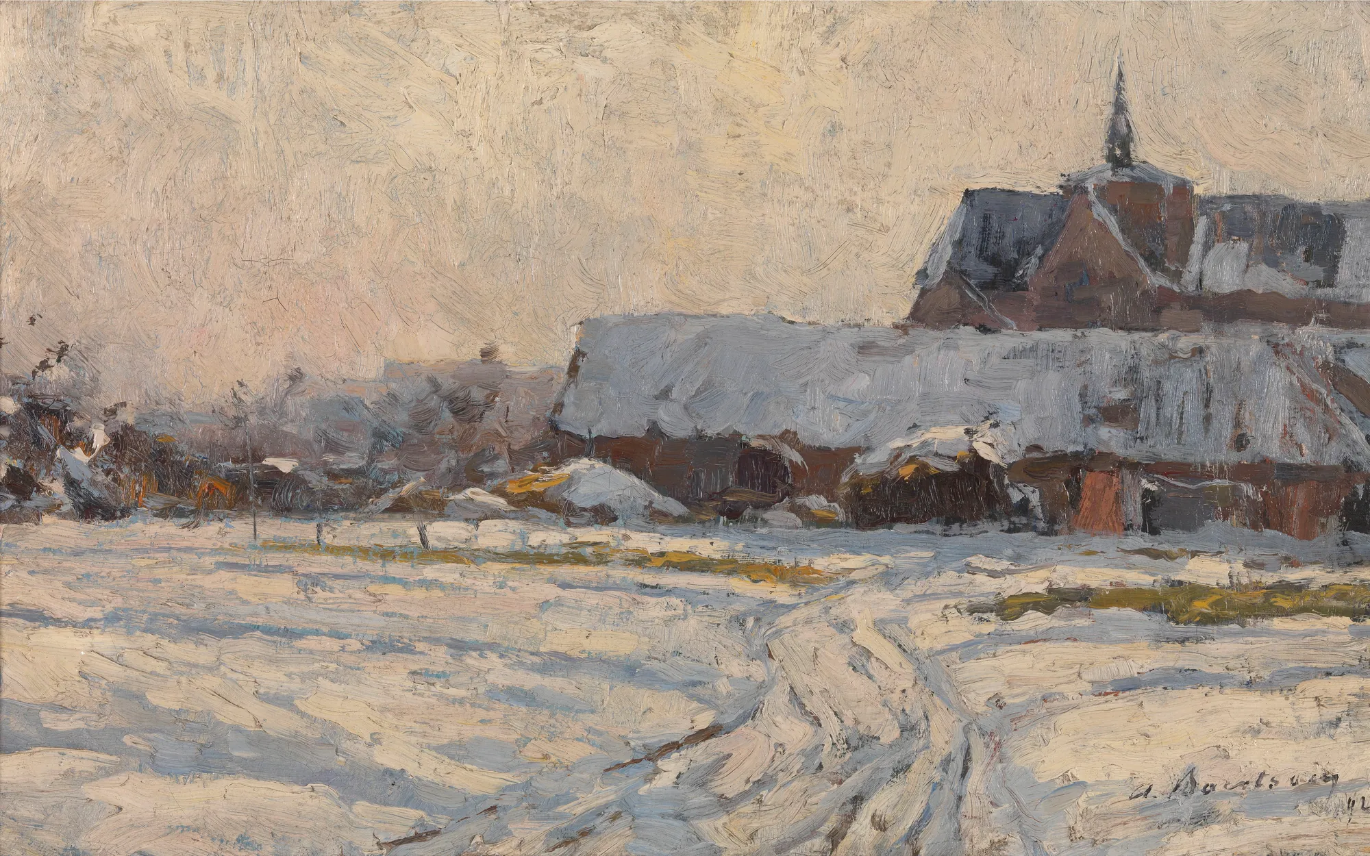 Snow in the Afternoon (Snow-Covered Village)
