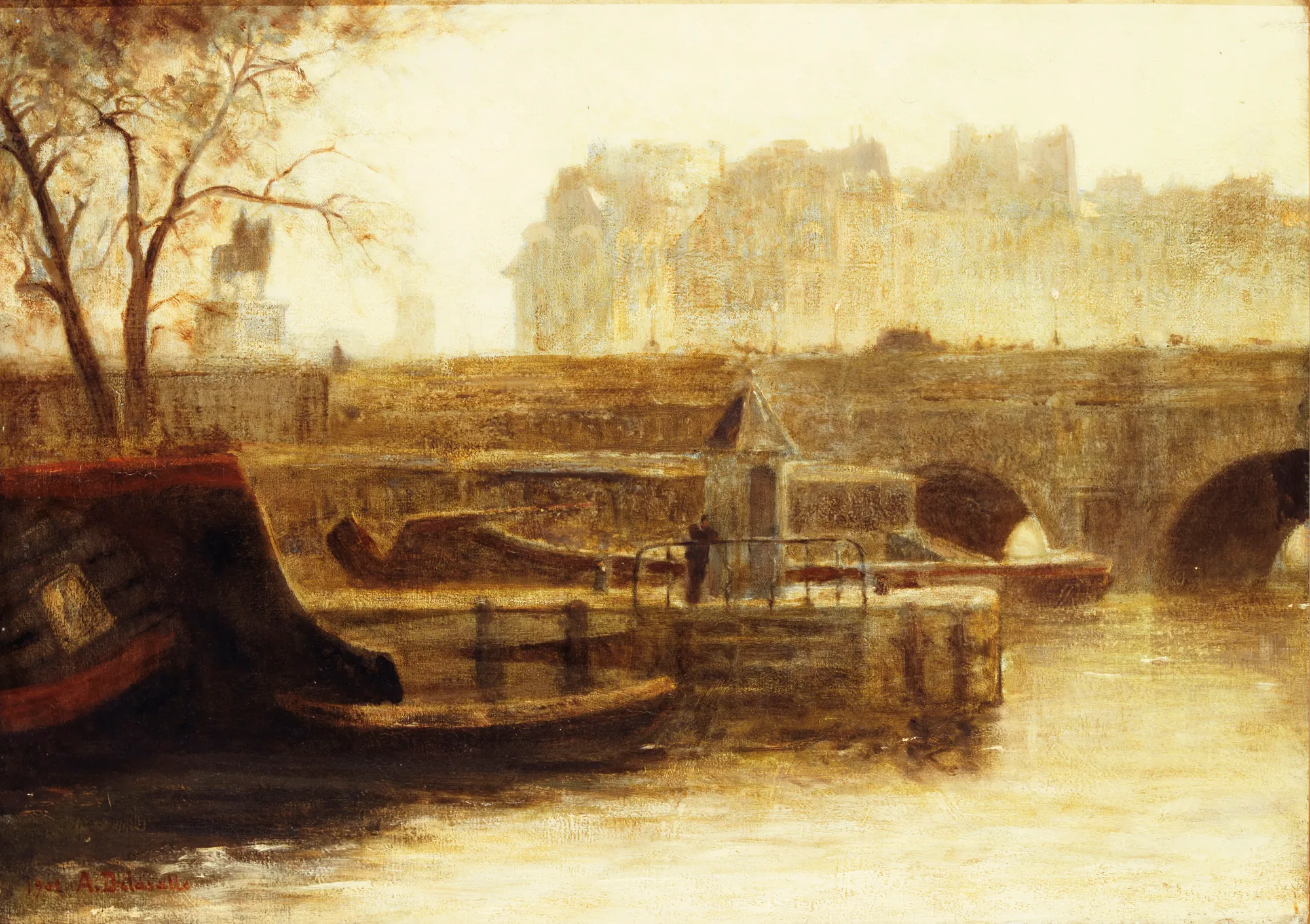 Le Pont-Neuf et l'île de la Cité, vus du Quai Conti