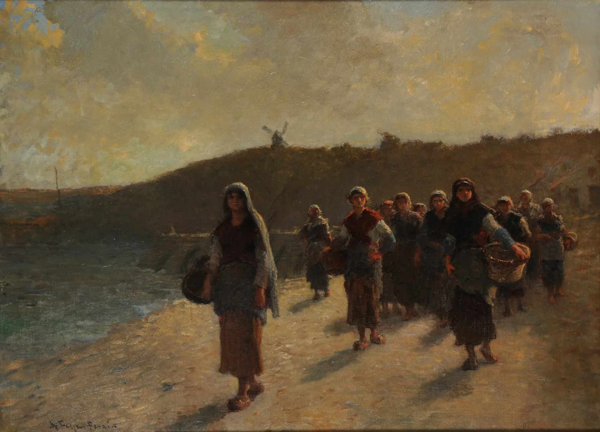 Return of the Oyster Gatherers (Souvenir of Cancale Bay)