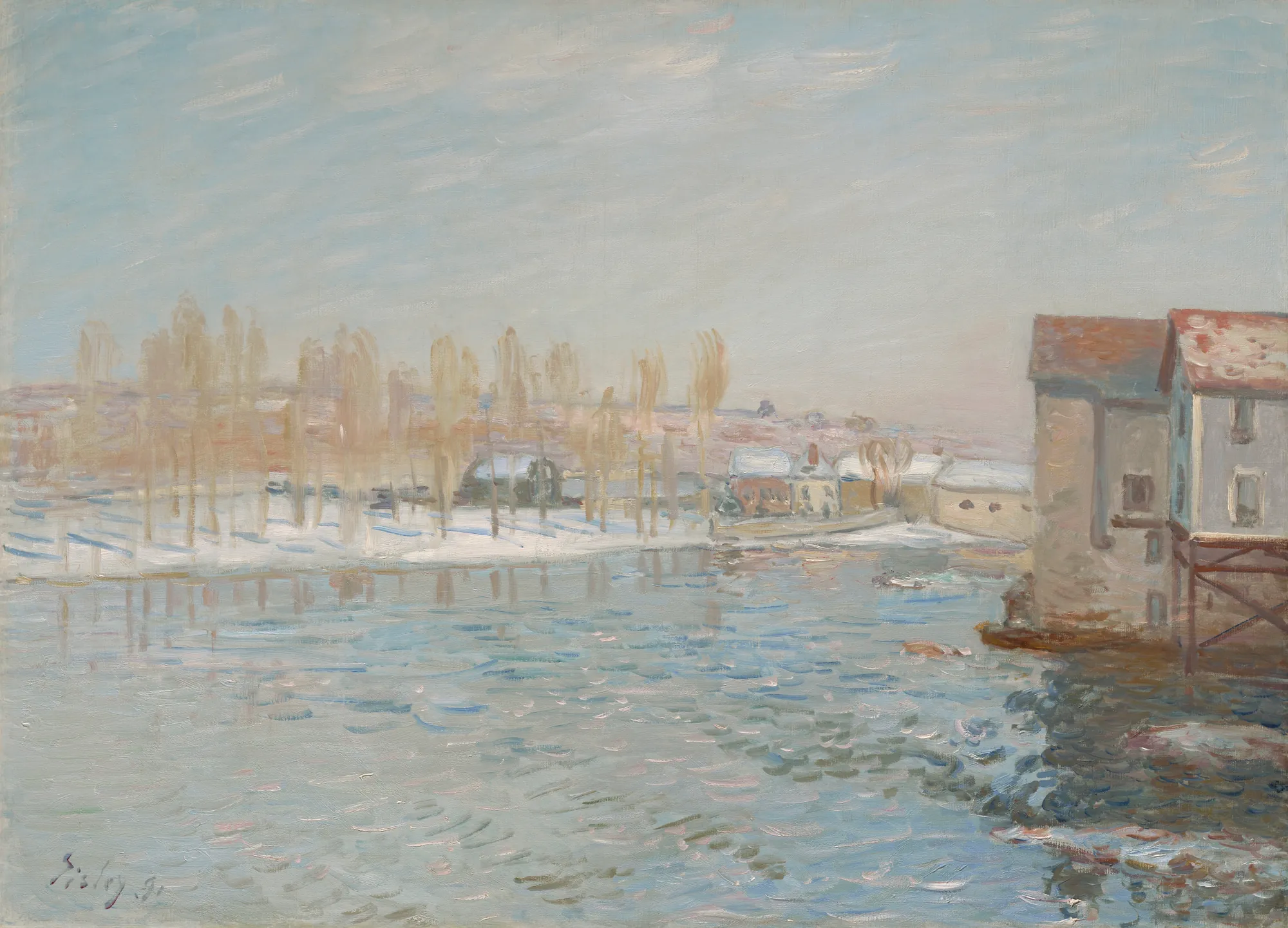 The Loing and the Mills of Moret, Snow Effect