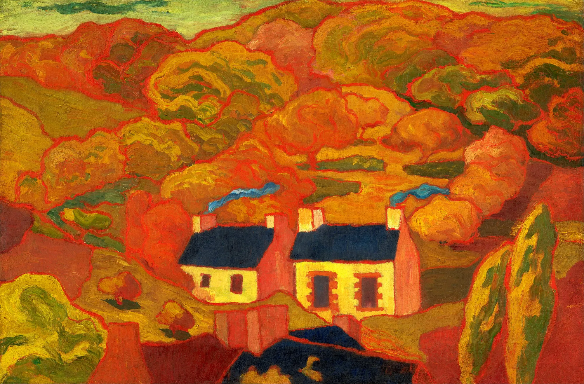 Two Thatched Cottages (Les deux chaumières)