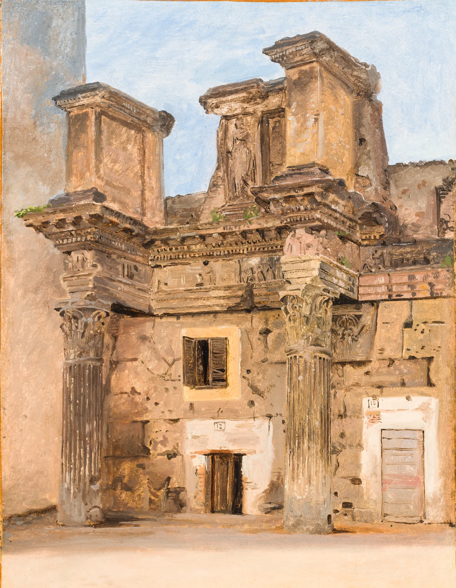 The Temple of Minerva on the Forum of Nerva in Rome